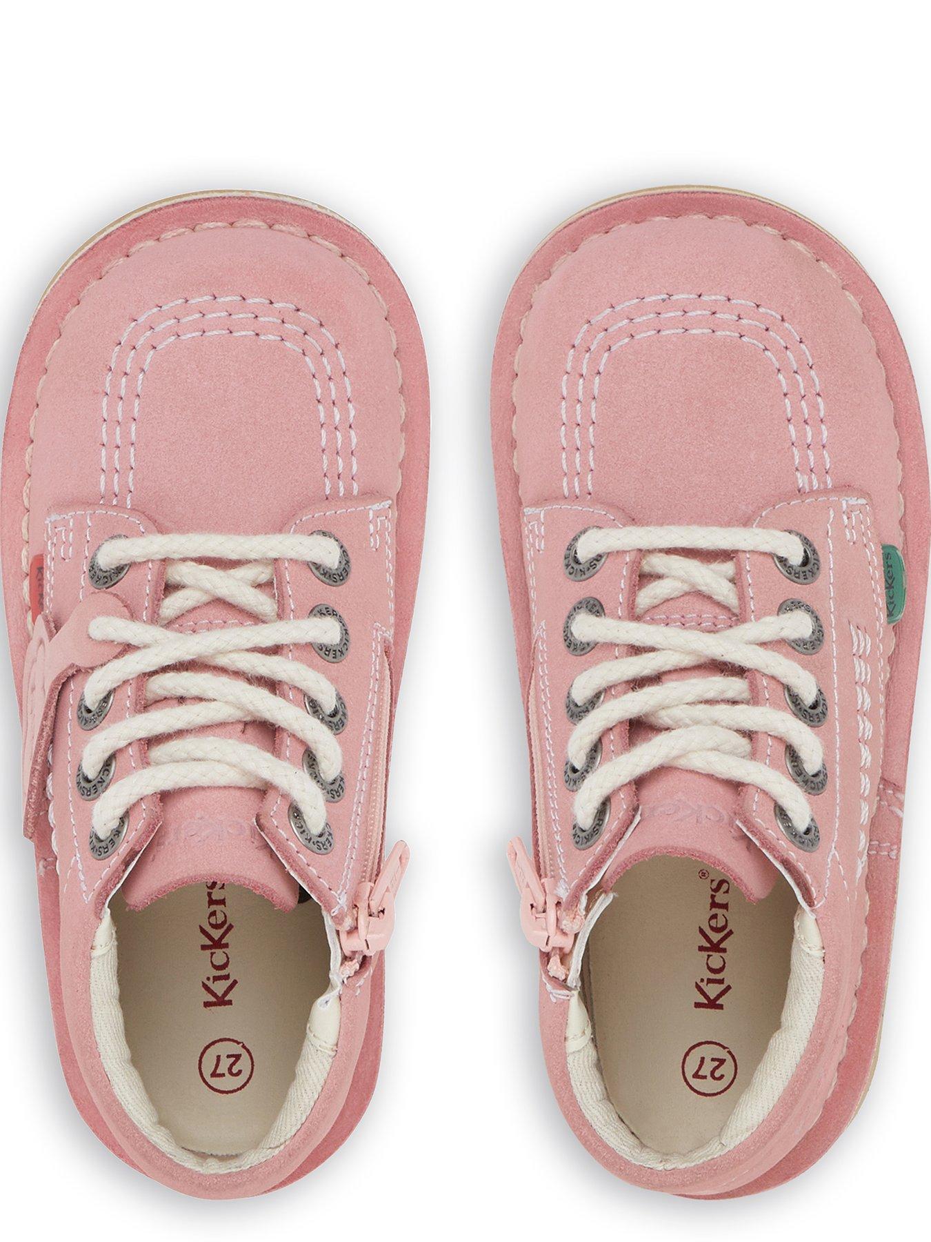 Image 4 of 6 of Kickers Toddler Kick Hi Zip Nubuck Shoes -&nbsp;Pink