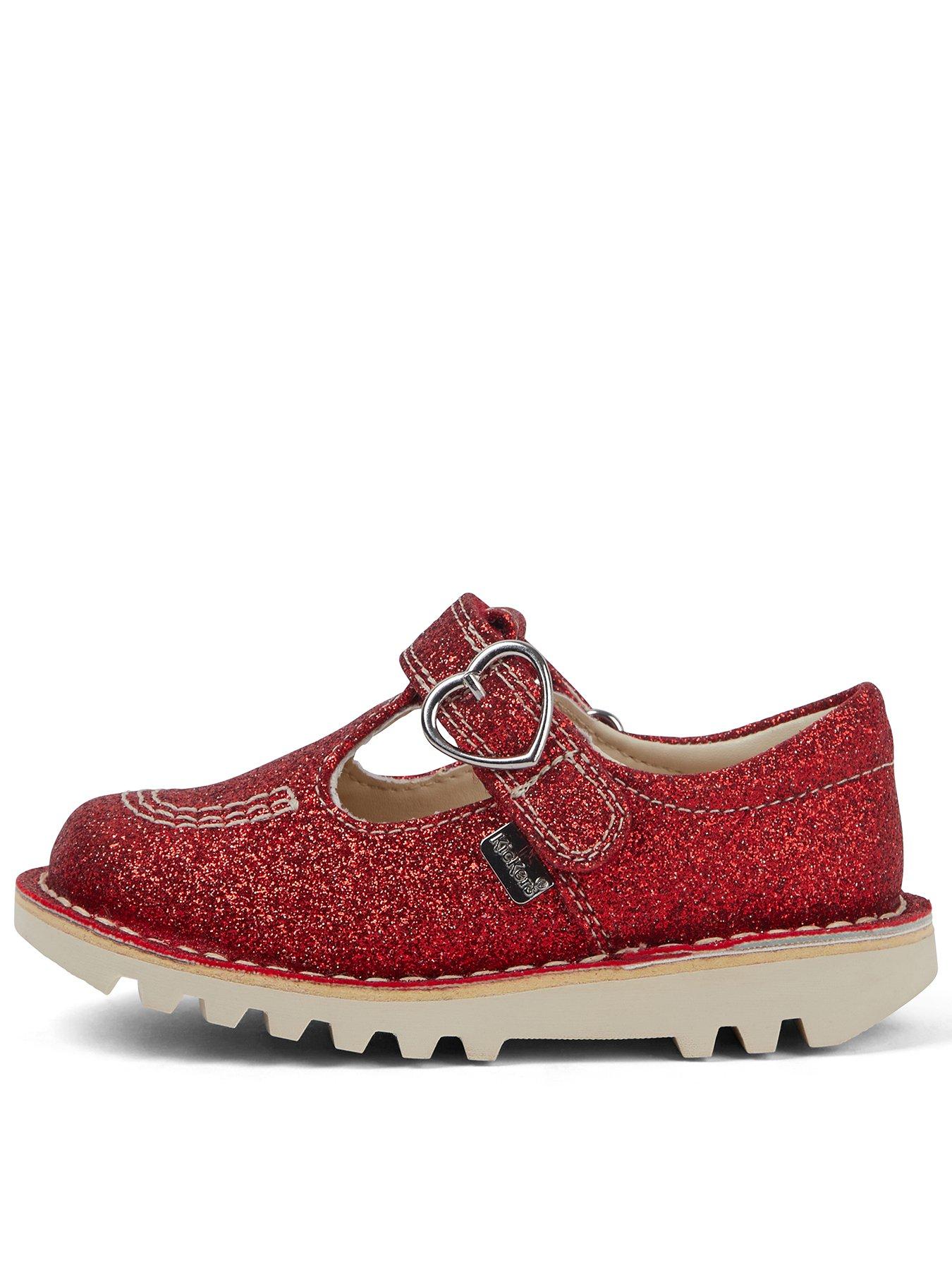 Kickers Toddler Kick Tbar Glitter Text Iu Red