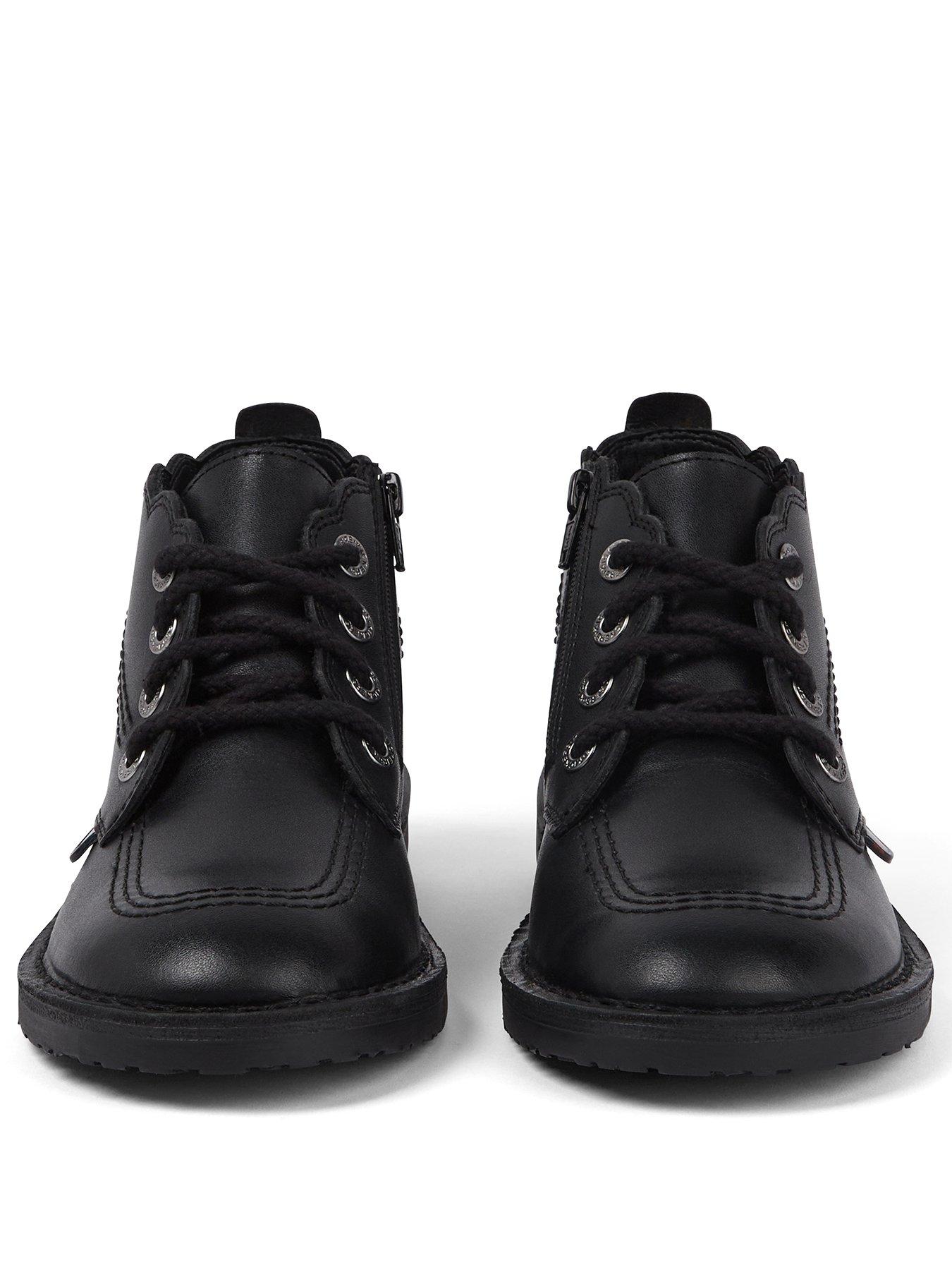 Image 2 of 6 of Kickers Junior Adlar Hi Scallop Lthr Jf Blk - Black