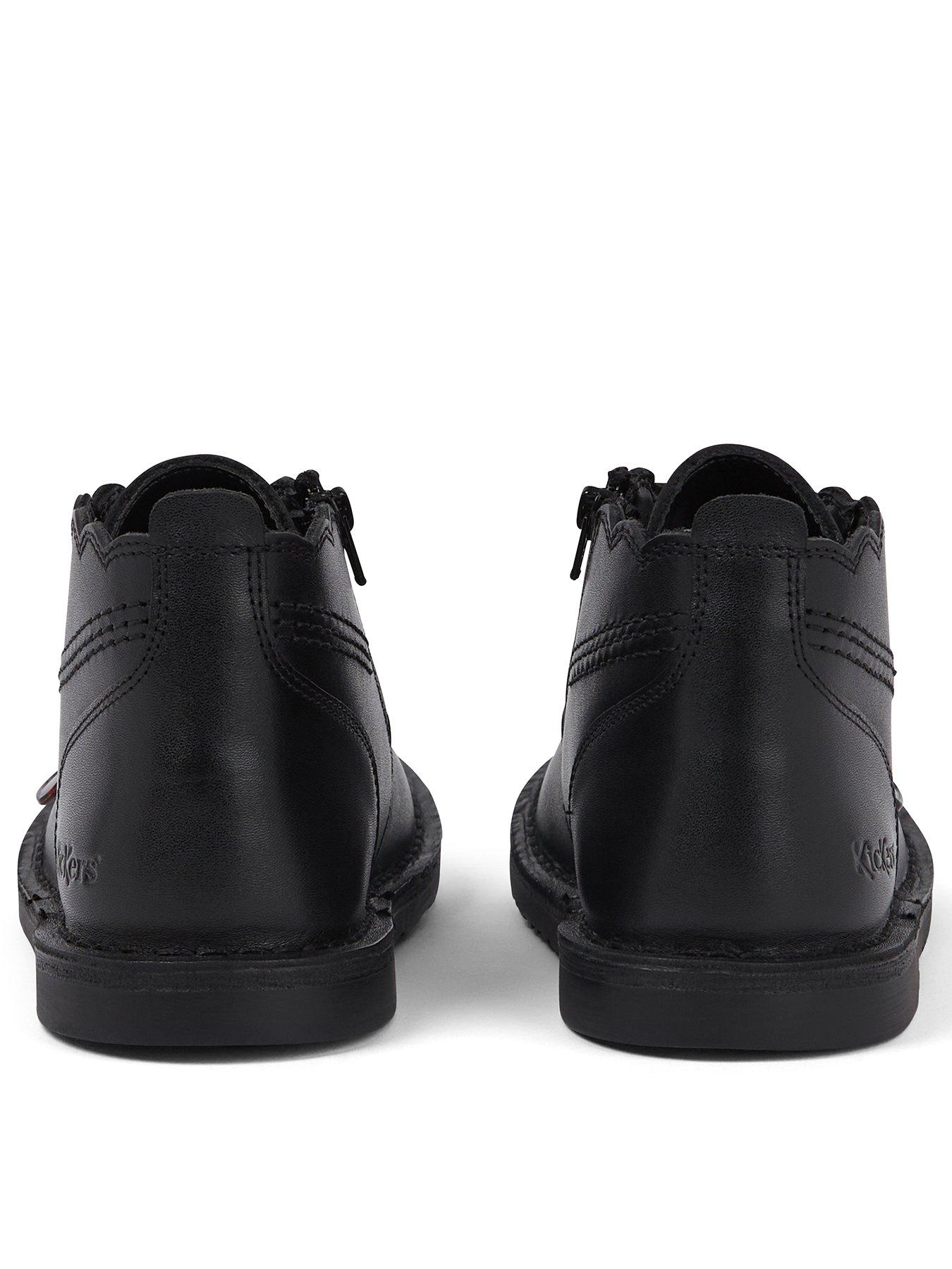 Image 3 of 6 of Kickers Junior Adlar Hi Scallop Lthr Jf Blk - Black