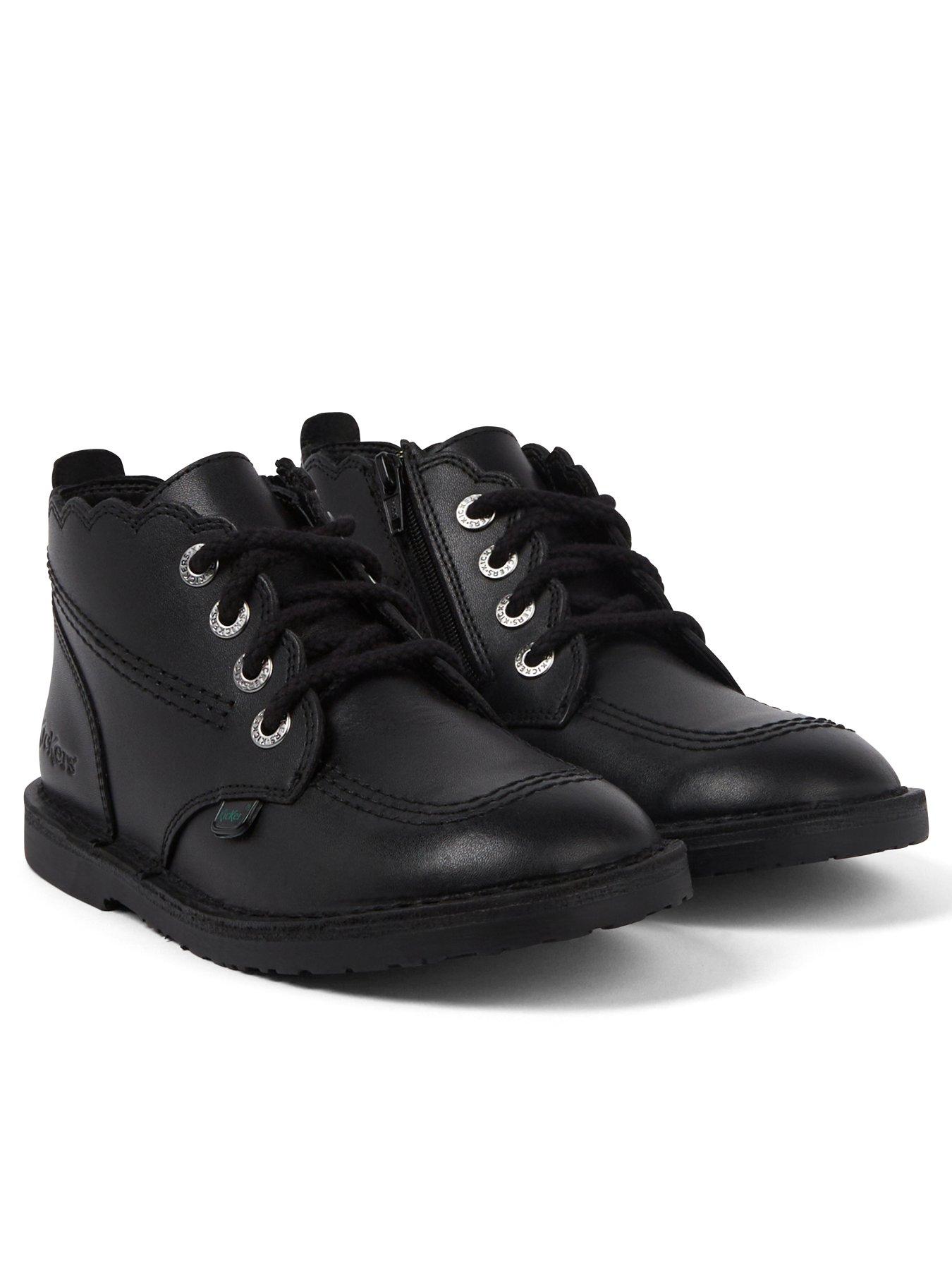 Image 5 of 6 of Kickers Junior Adlar Hi Scallop Lthr Jf Blk - Black