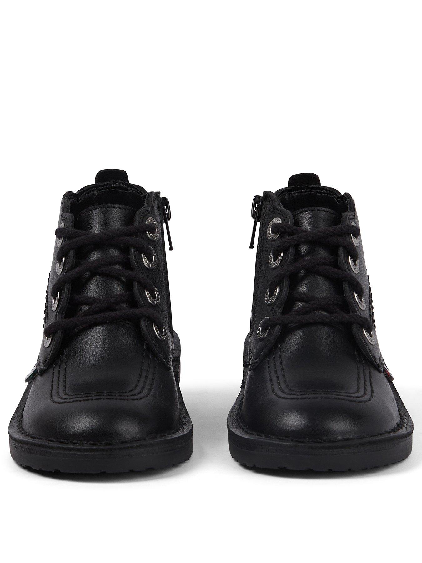 Image 2 of 6 of Kickers Toddler Adlar Hi Scallop Lthr If Blk - Black