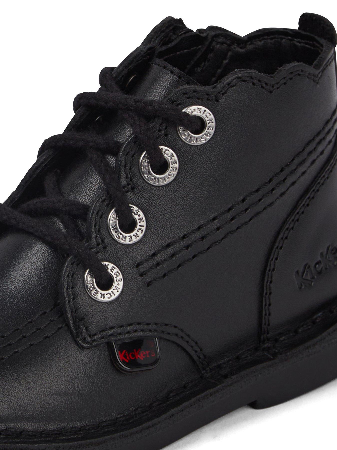 Image 6 of 6 of Kickers Toddler Adlar Hi Scallop Lthr If Blk - Black