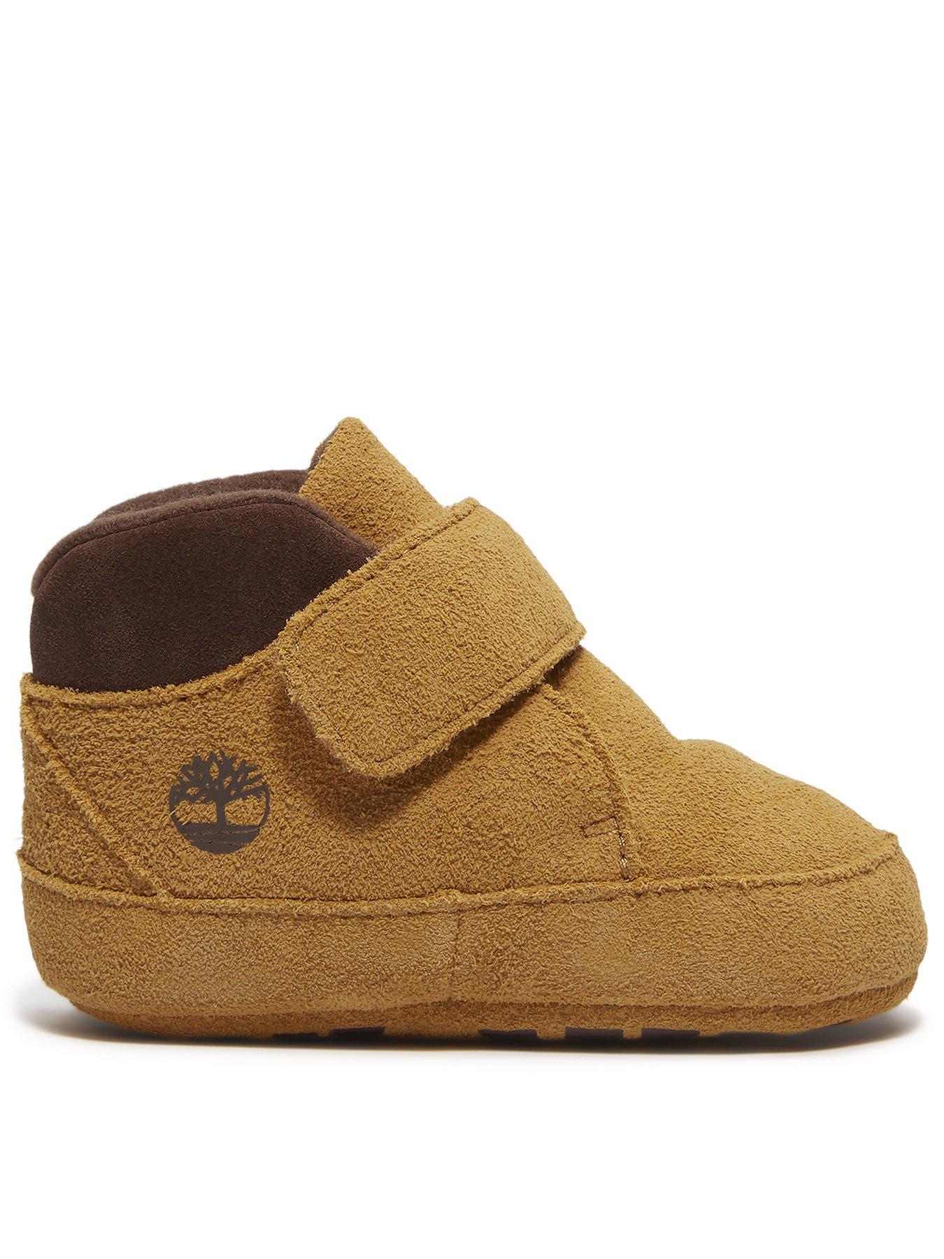 Image 1 of 5 of Timberland Crib Bootie Hook &amp; Loop Boot - Brown