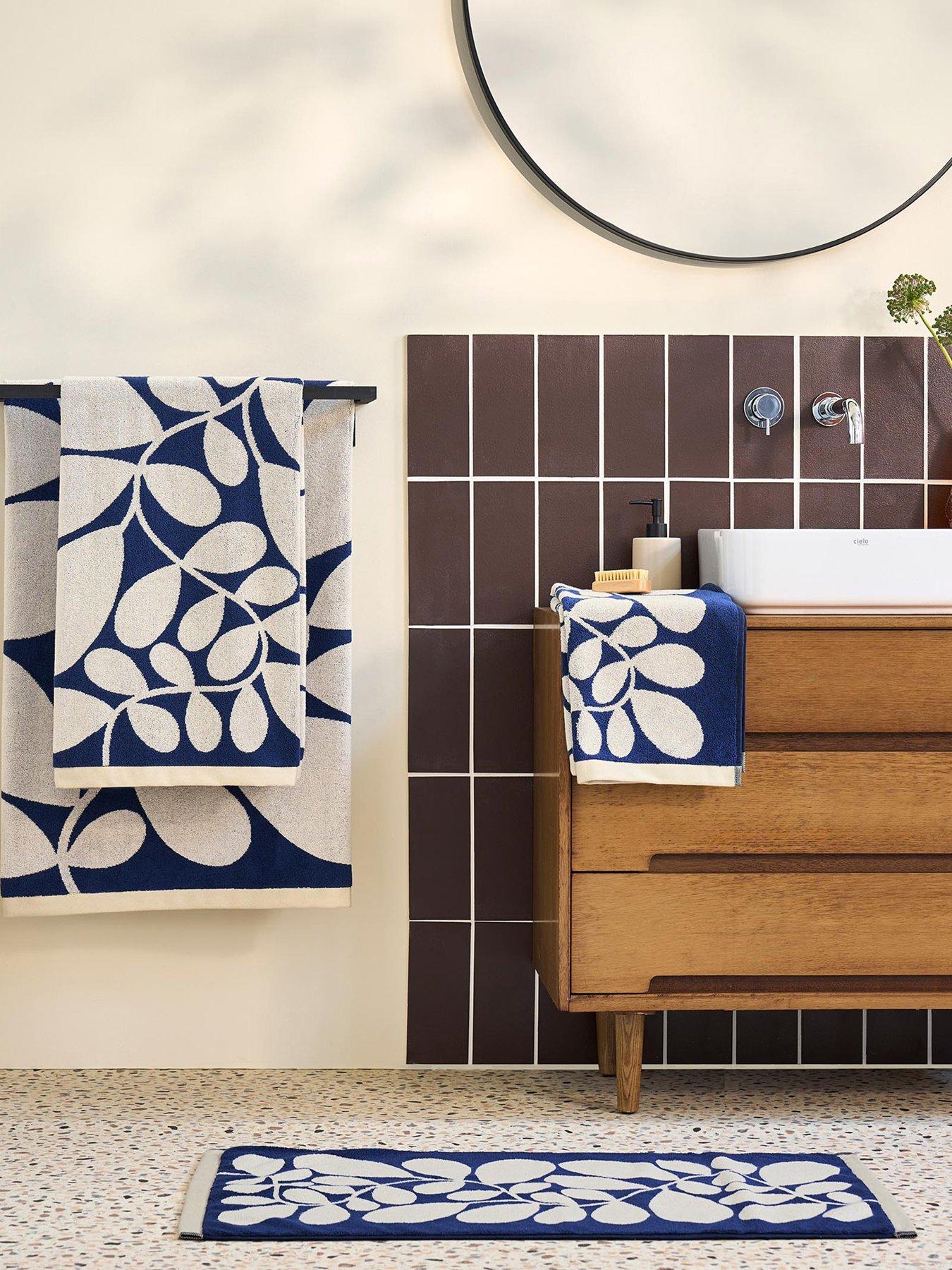  image of orla-kiely-sycamore-stripe-100-cotton-bath-mat