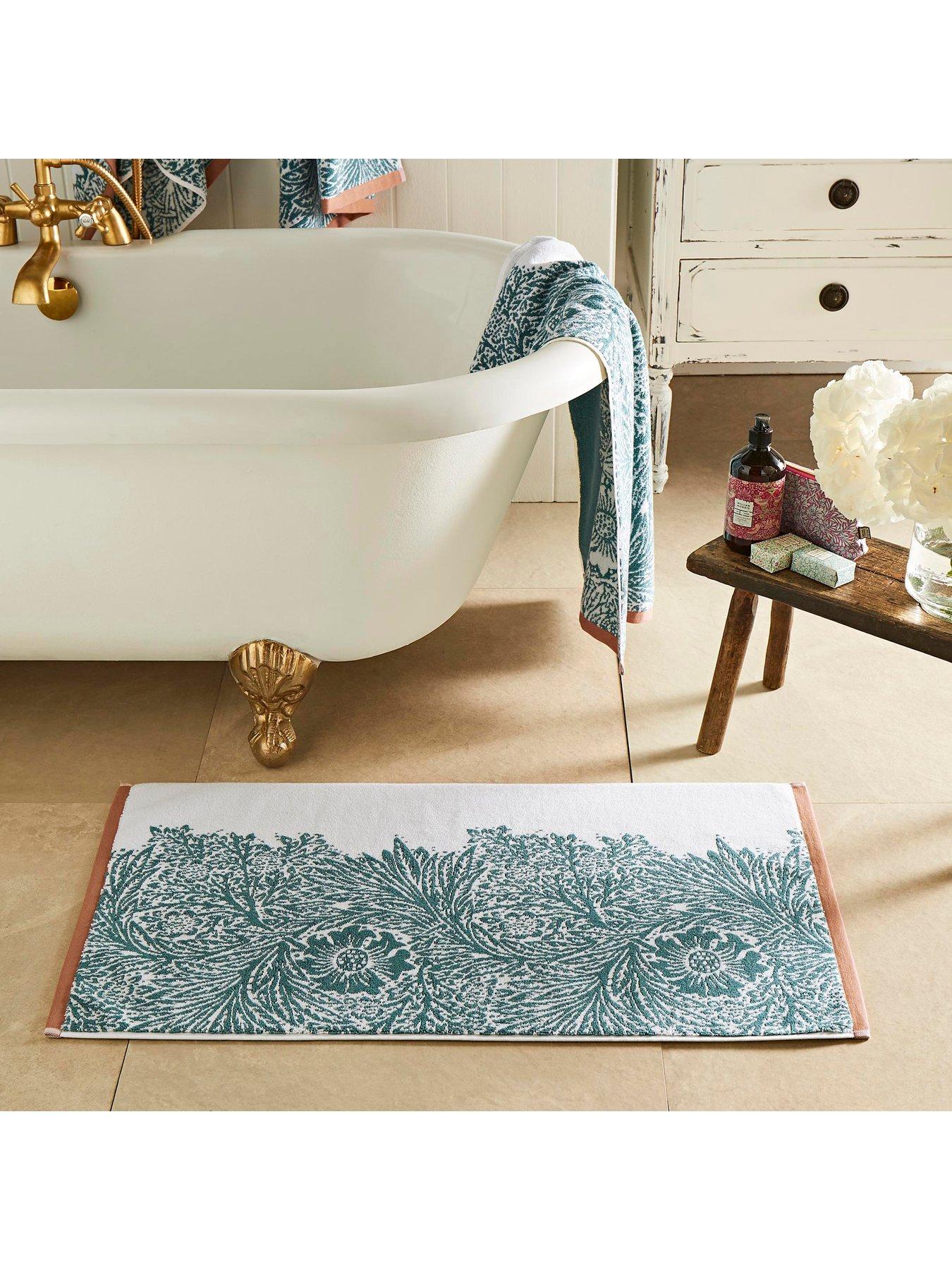  image of william-morris-at-home-marigold-100-cotton-bath-mat