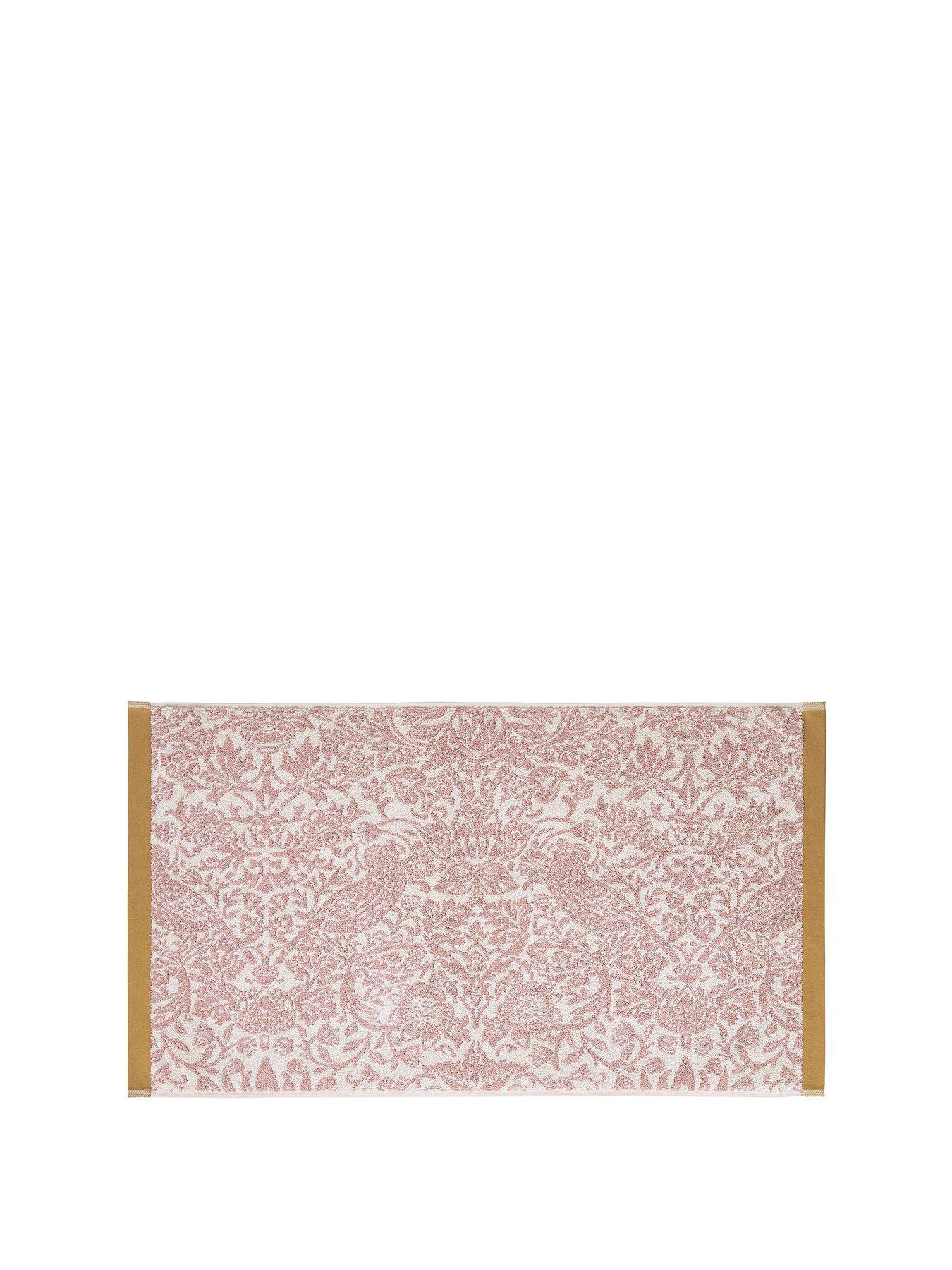  image of william-morris-at-home-strawberry-thief-100-cotton-bath-mat