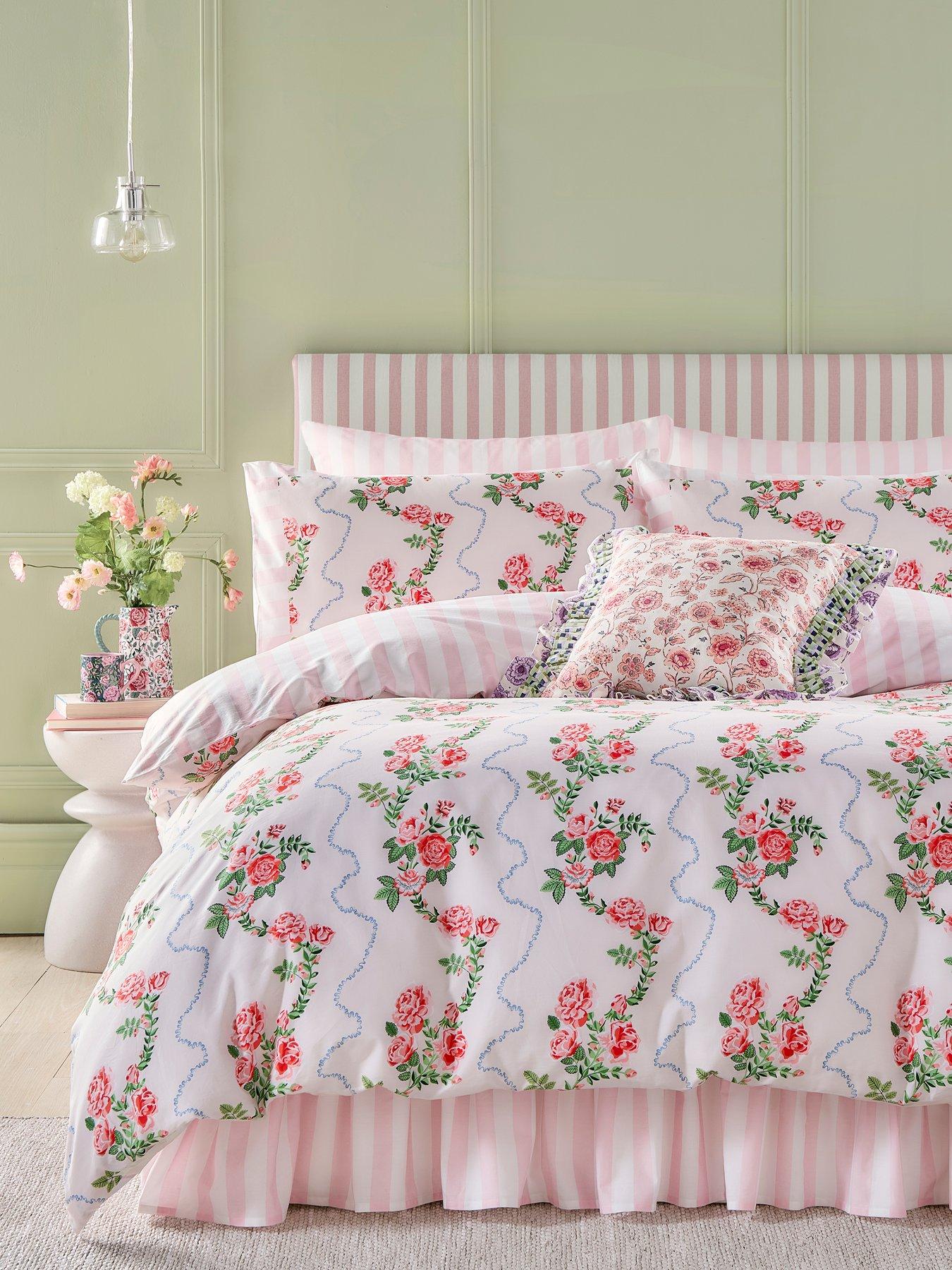 undefined Rose Flutter 100% Cotton Percale Duvet Cover Set