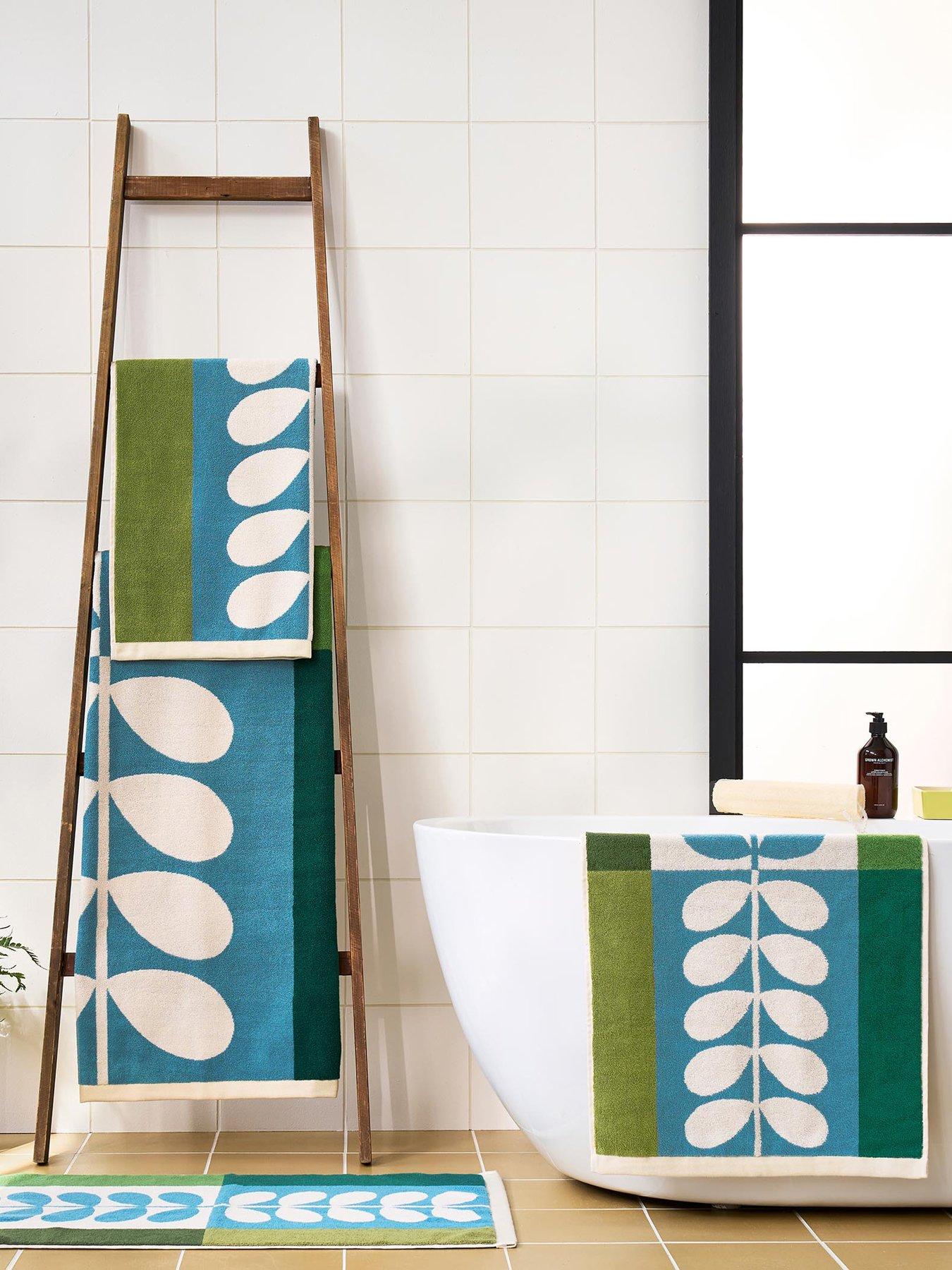 Orla Kiely Stem Check 100% Cotton Towel Collection