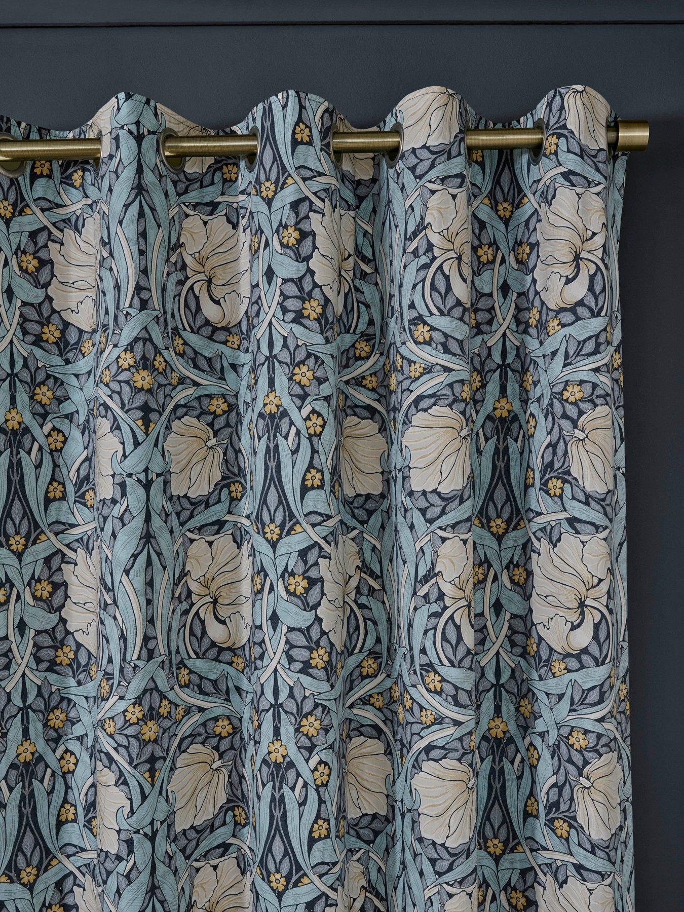  image of william-morris-at-home-pimpernel-blackout-lined-eyelet-curtains
