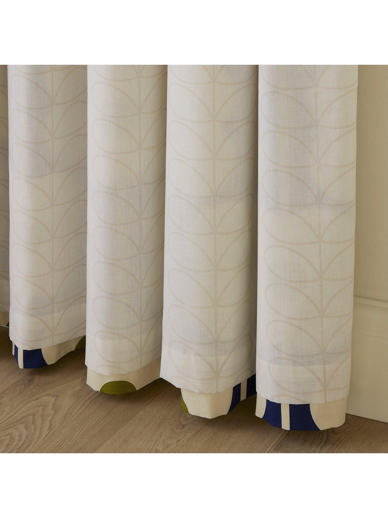  image of orla-kiely-abacus-flower-lined-eyelet-curtains