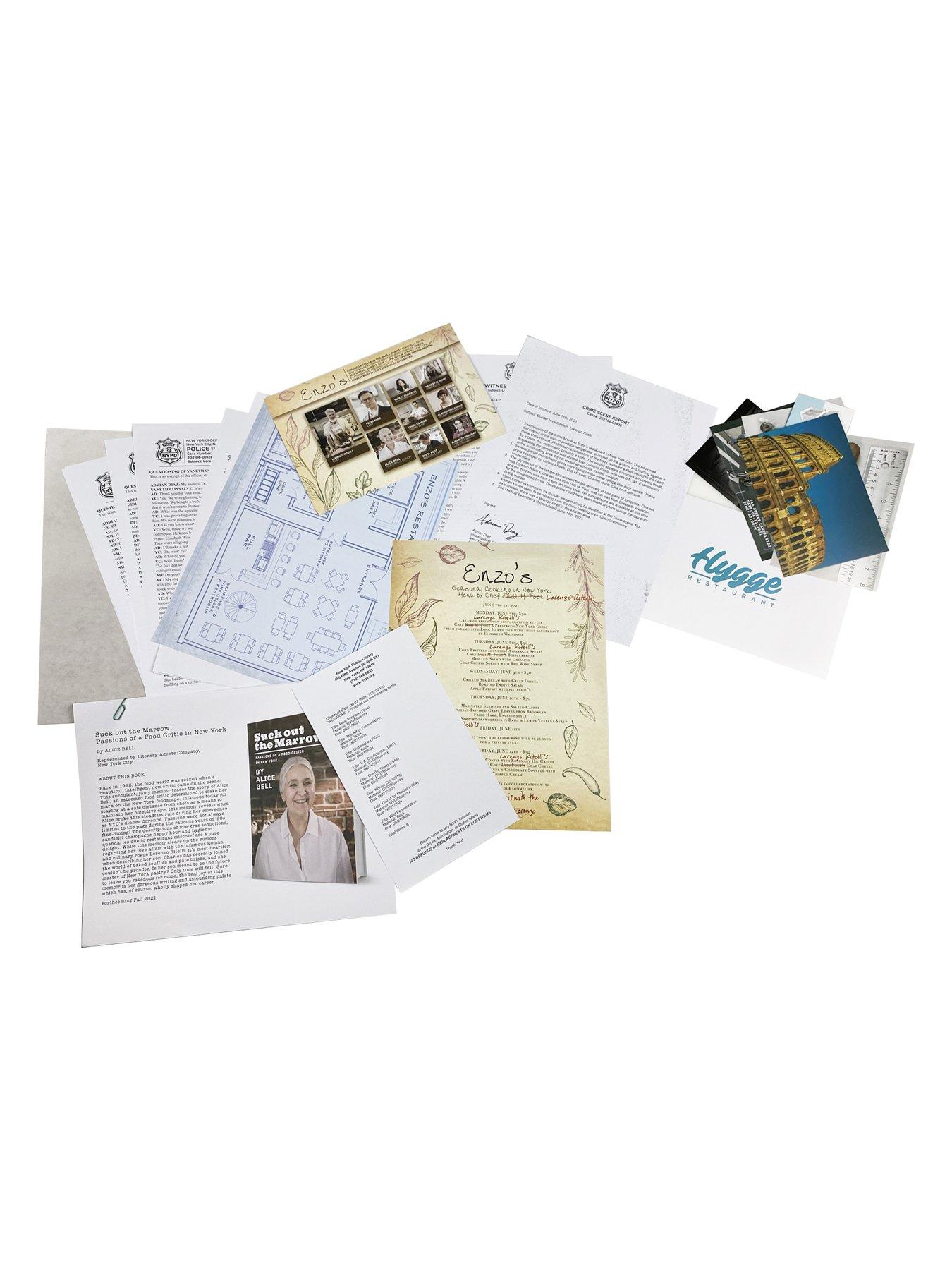 Image 2 of 5 of University Games Murder Mystery Case Files - Death by Chef's Knife