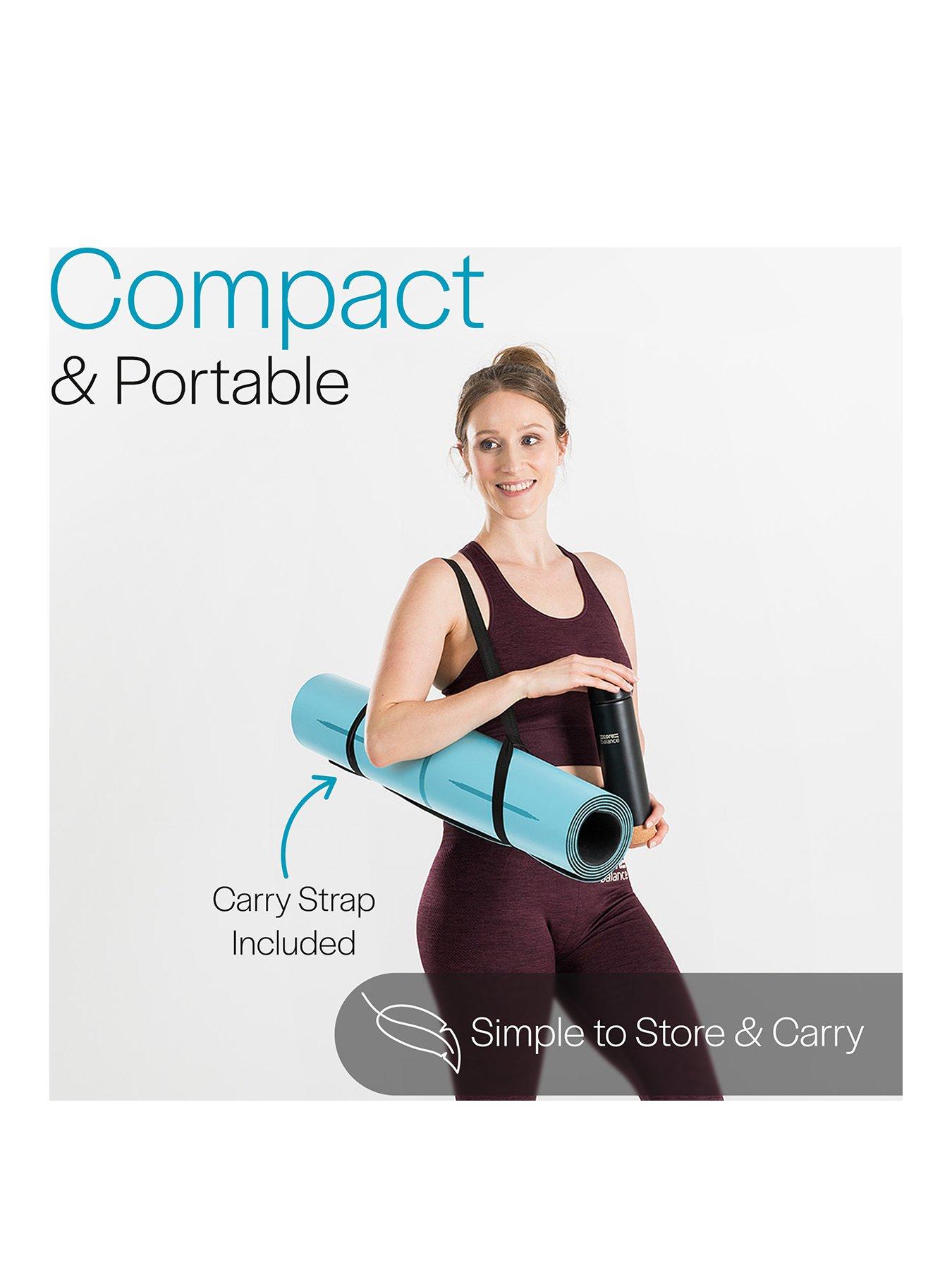  image of core-balance-blue-rubber-alignment-yoga-mat