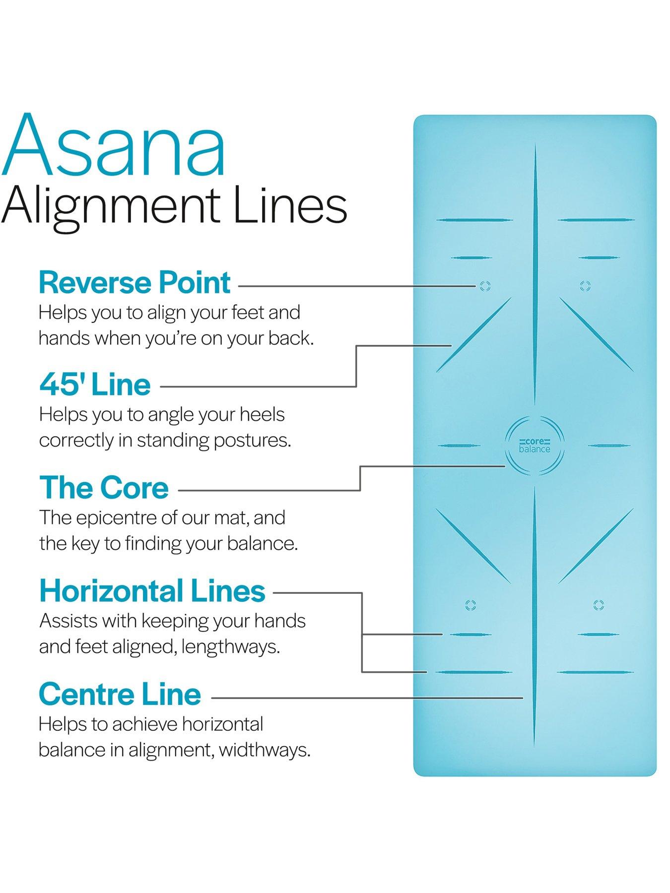  image of core-balance-blue-rubber-alignment-yoga-mat