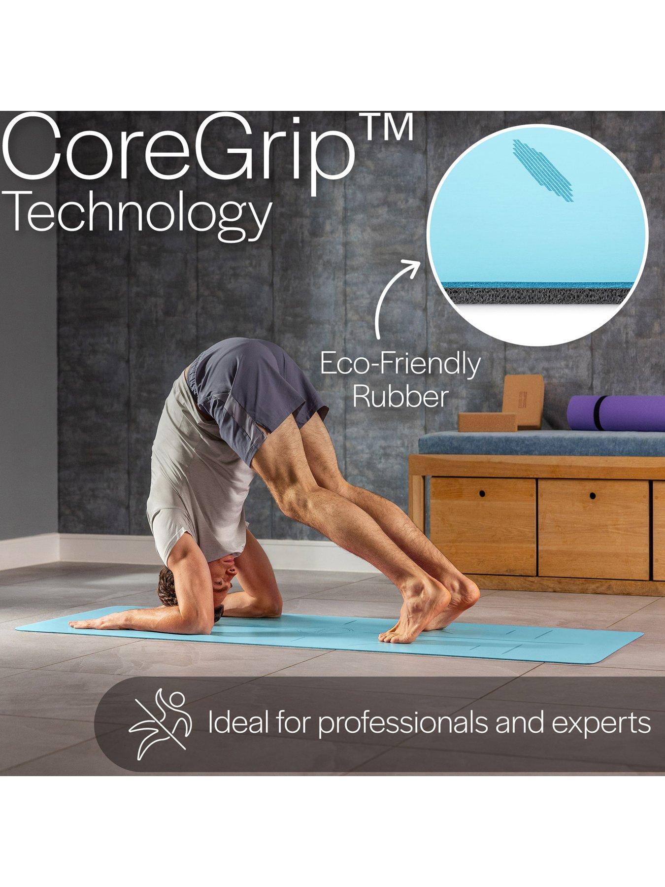 Image 5 of 6 of Core Balance Blue Rubber Alignment Yoga Mat