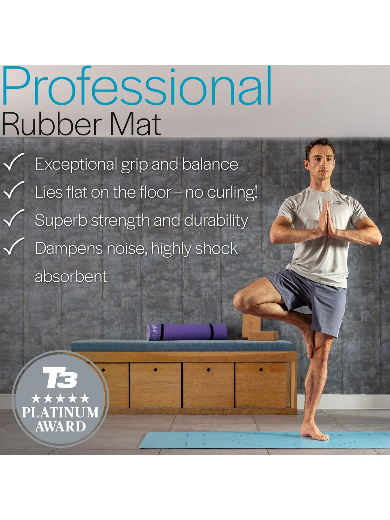  image of core-balance-blue-rubber-alignment-yoga-mat