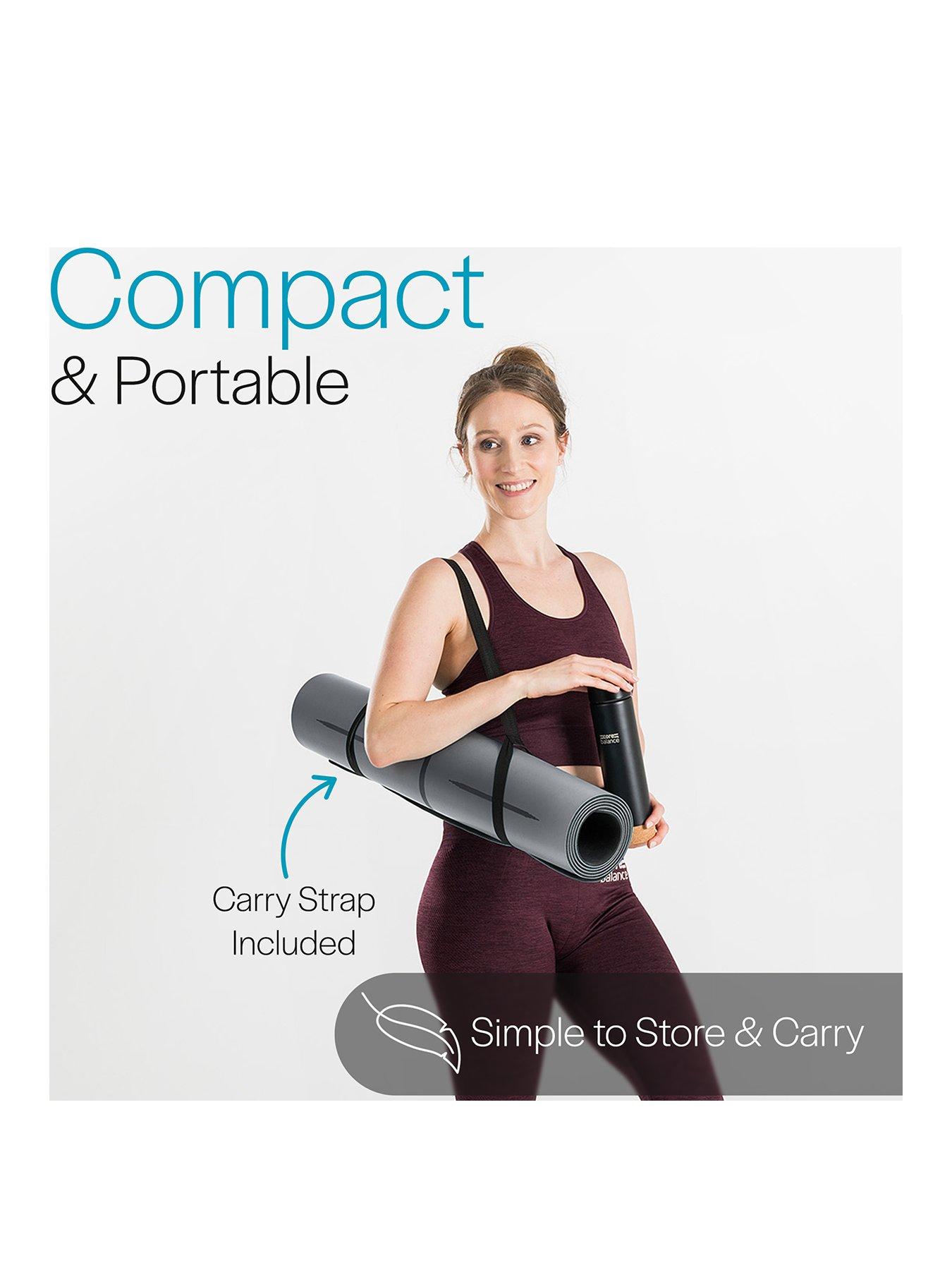  image of core-balance-grey-rubber-alignment-yoga-mat
