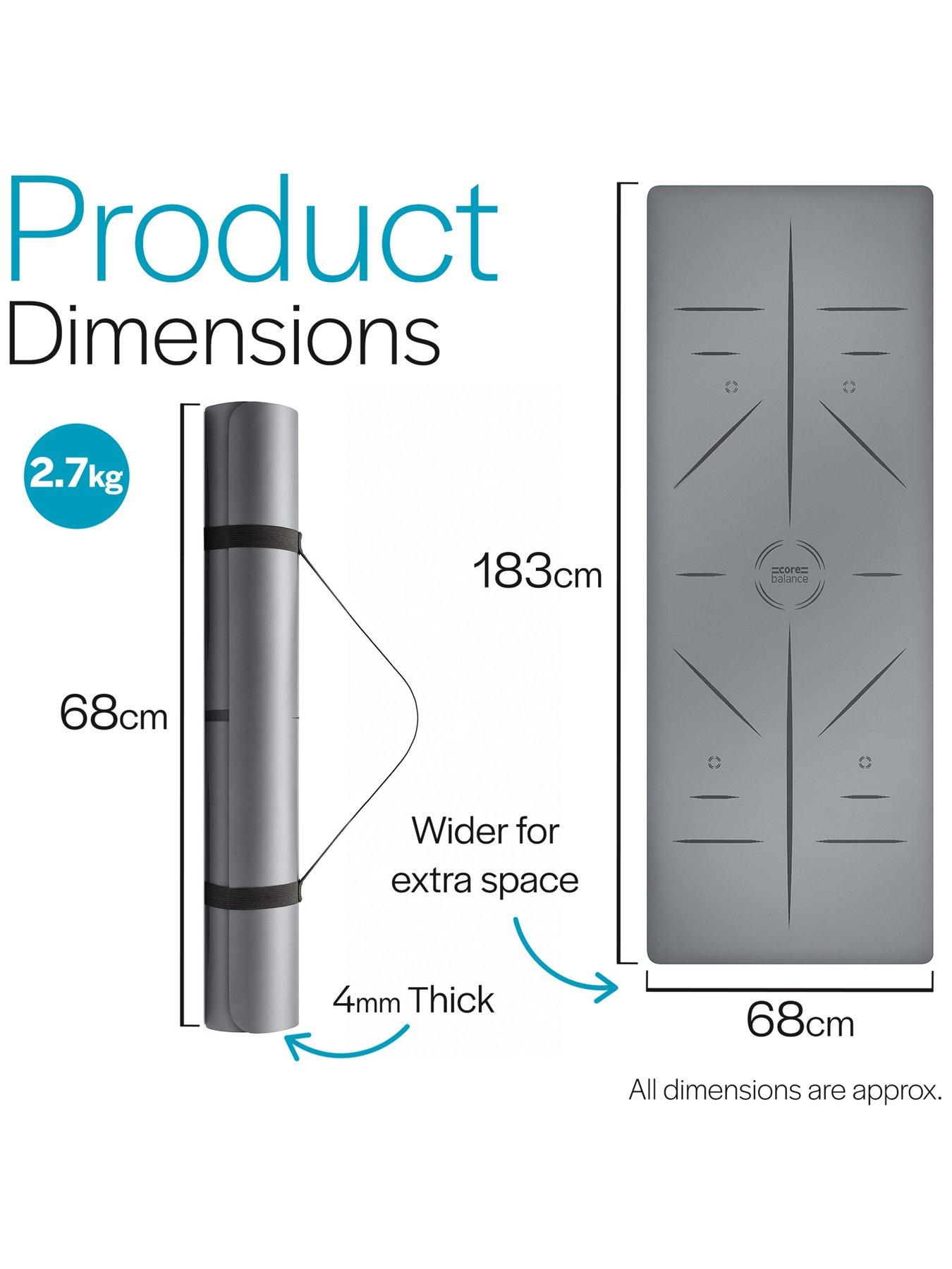  image of core-balance-grey-rubber-alignment-yoga-mat