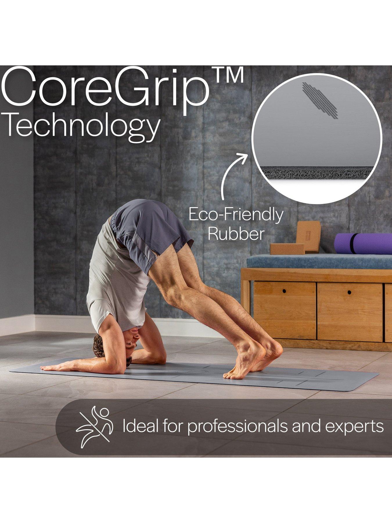  image of core-balance-grey-rubber-alignment-yoga-mat