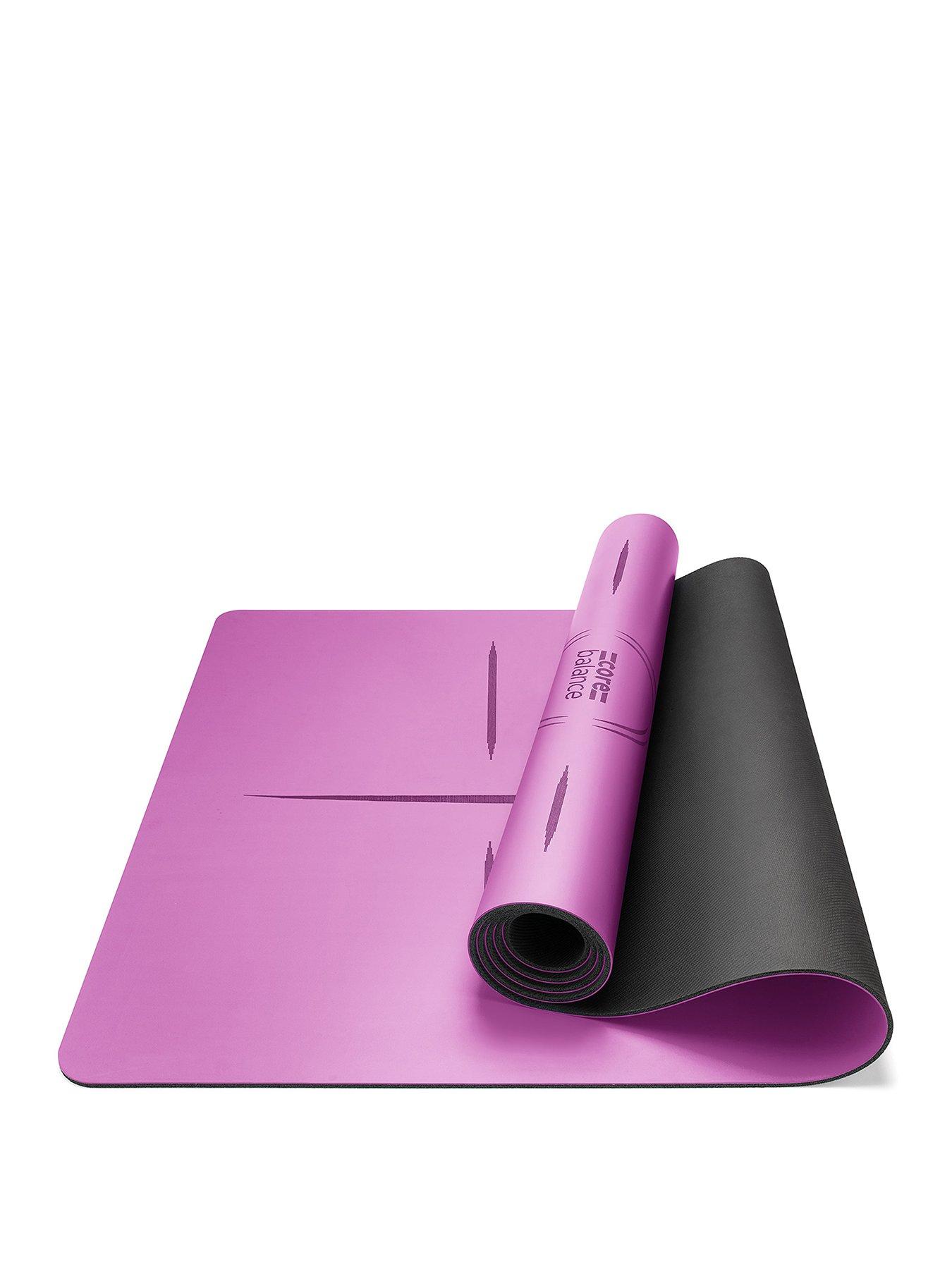 Image 1 of 6 of Core Balance Purple Rubber Alignment Yoga Mat