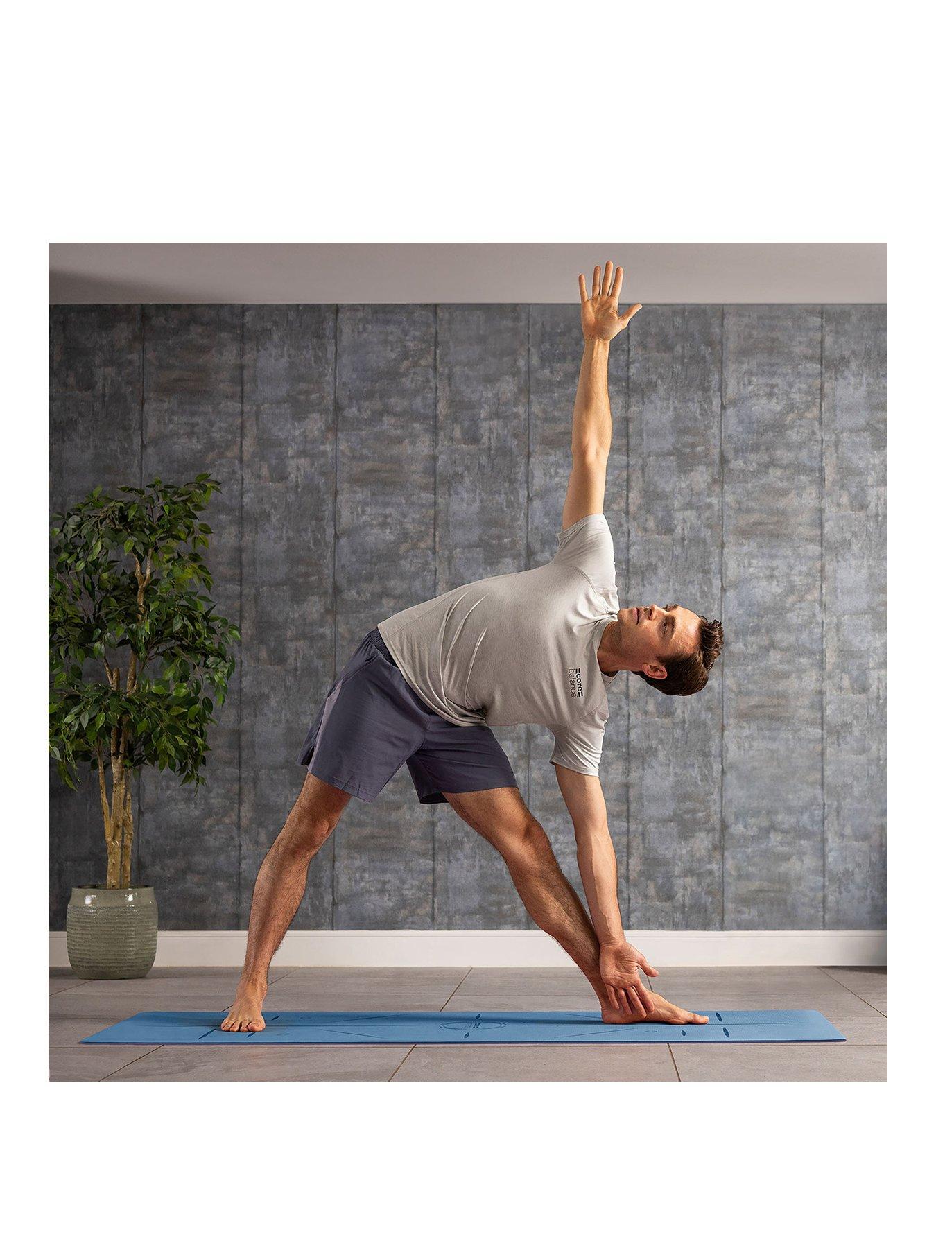  image of core-balance-tpe-alignment-yoga-mat-blue