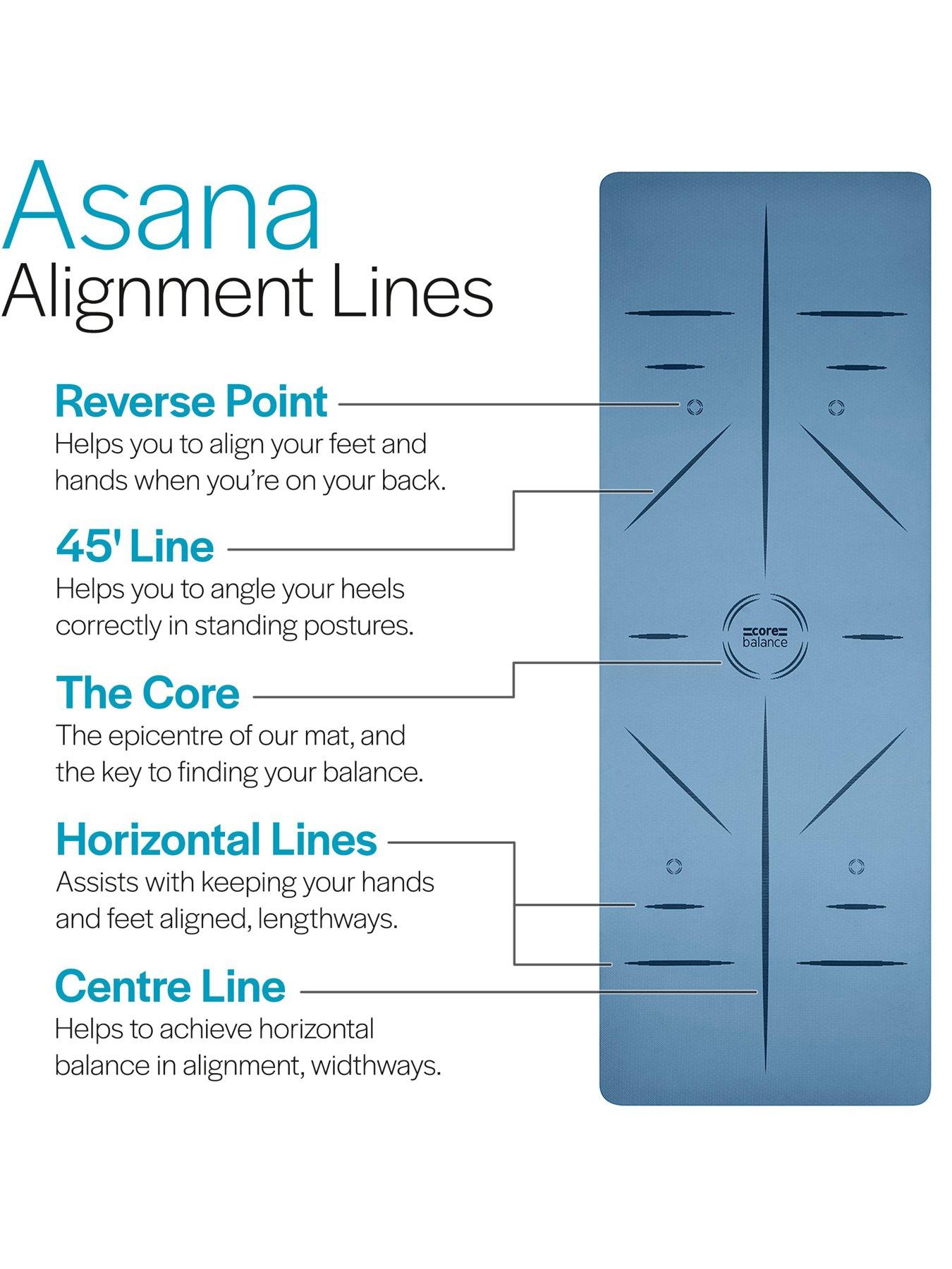  image of core-balance-tpe-alignment-yoga-mat-blue