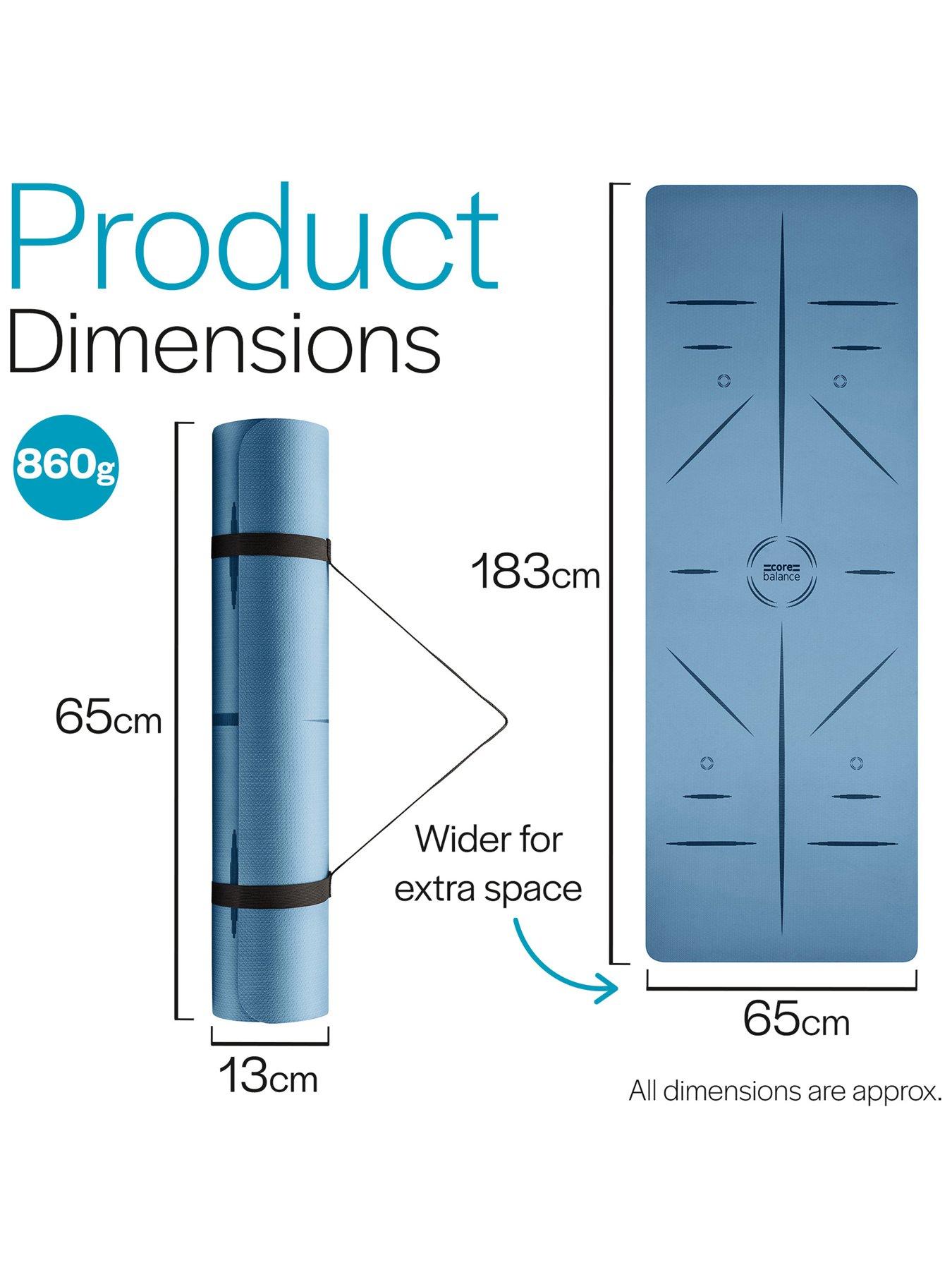  image of core-balance-tpe-alignment-yoga-mat-blue