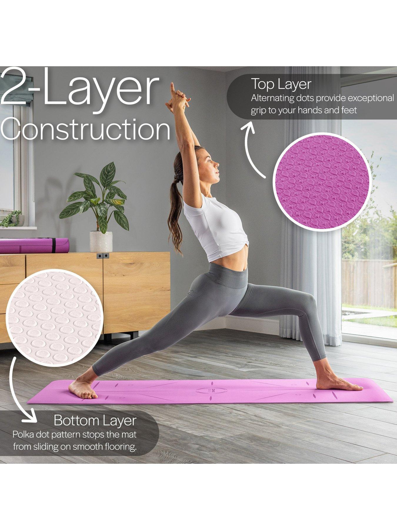  image of core-balance-tpe-alignment-yoga-mat-purple