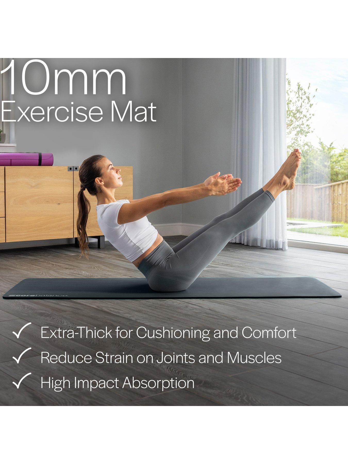 Core Balance Black NBR Exercise Mat (10mm Thick) | Littlewoods