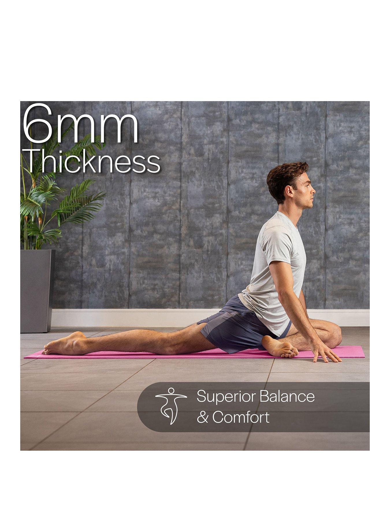  image of core-balance-pink-pvc-yoga-mat-6mm-thick
