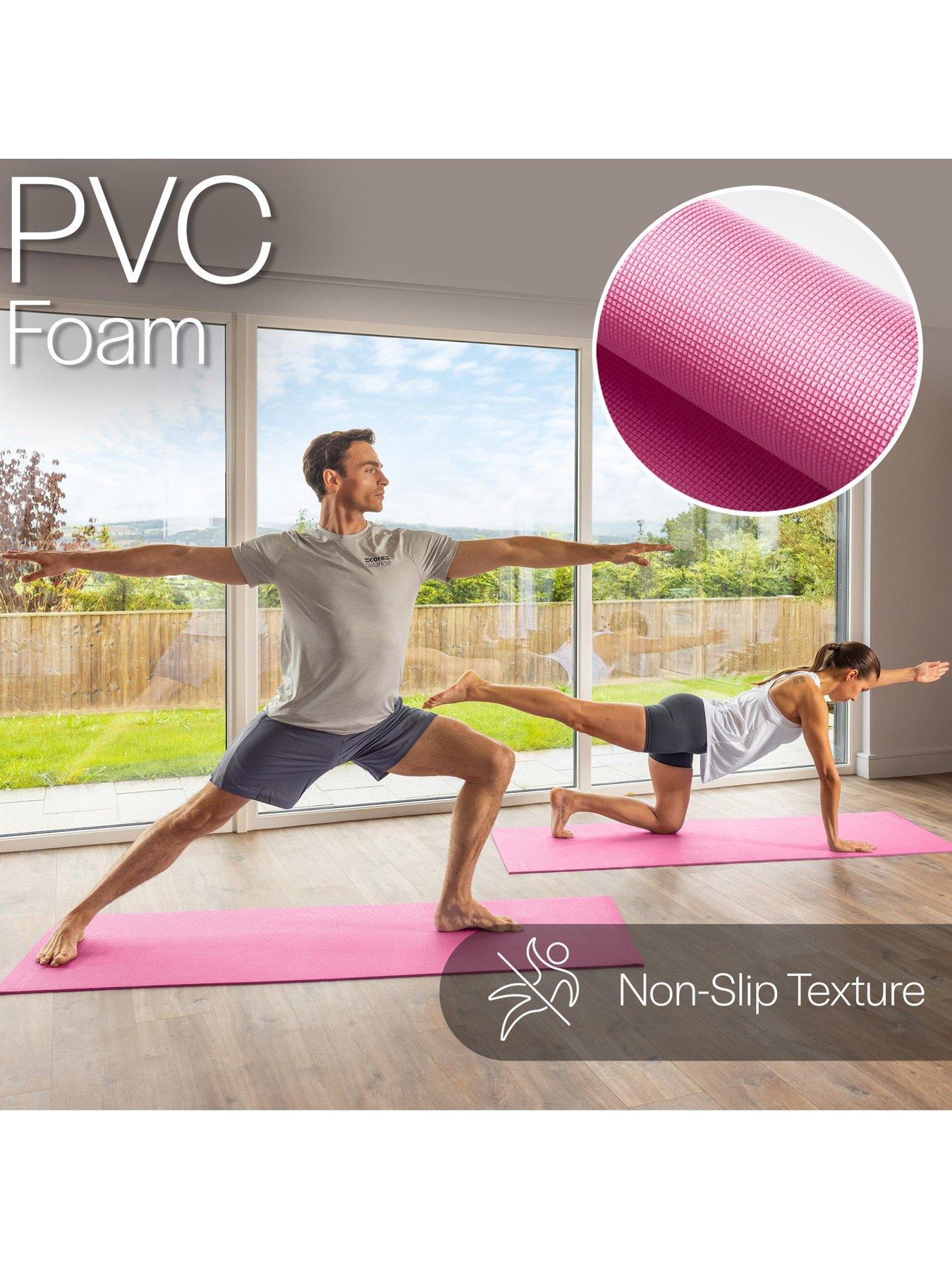  image of core-balance-pink-pvc-yoga-mat-6mm-thick