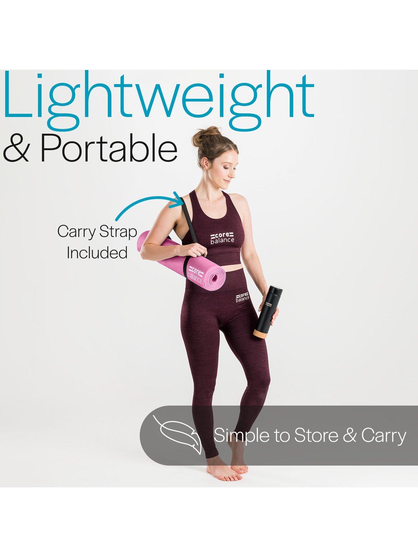  image of core-balance-pink-pvc-yoga-mat-6mm-thick