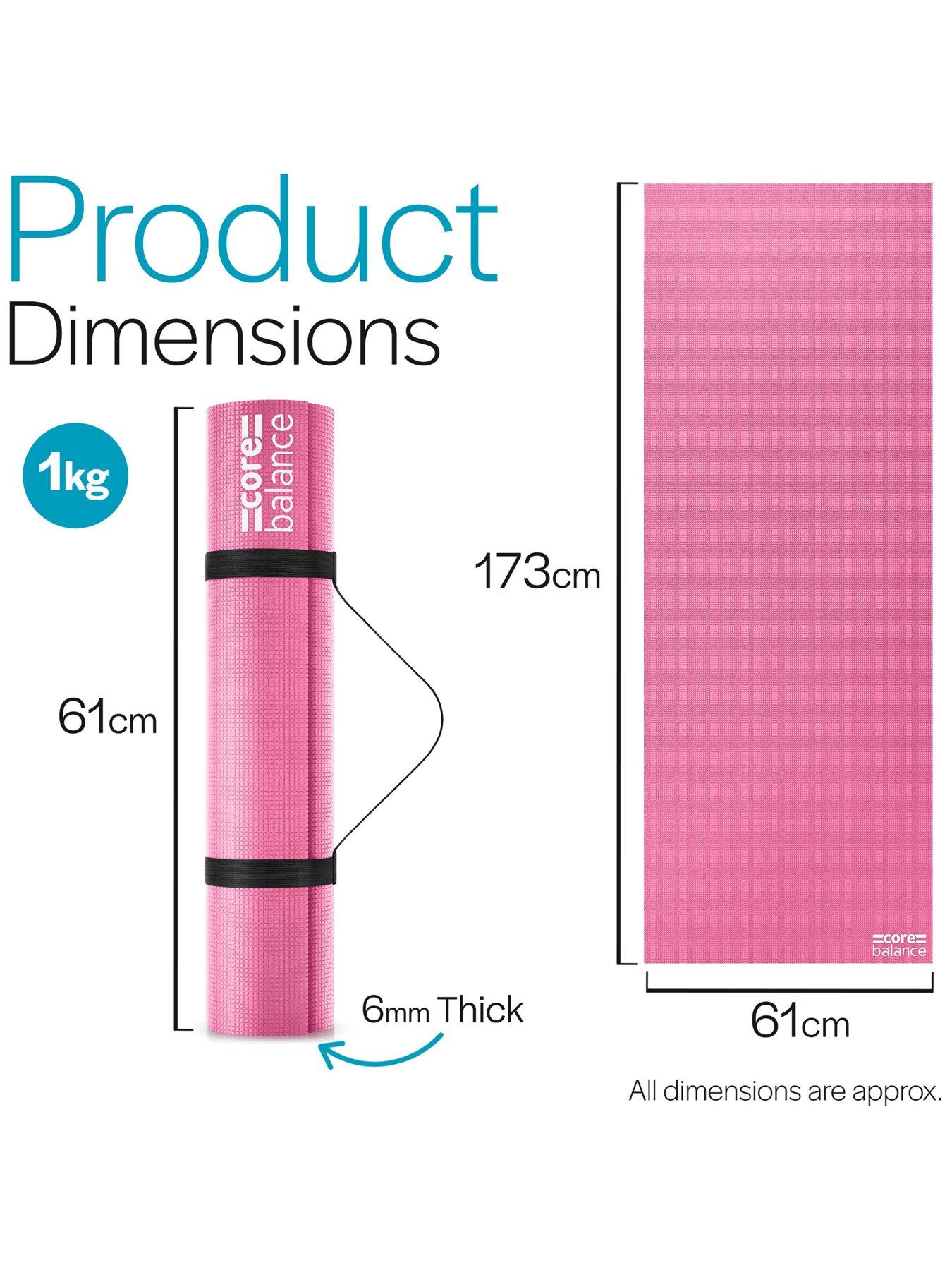  image of core-balance-pink-pvc-yoga-mat-6mm-thick