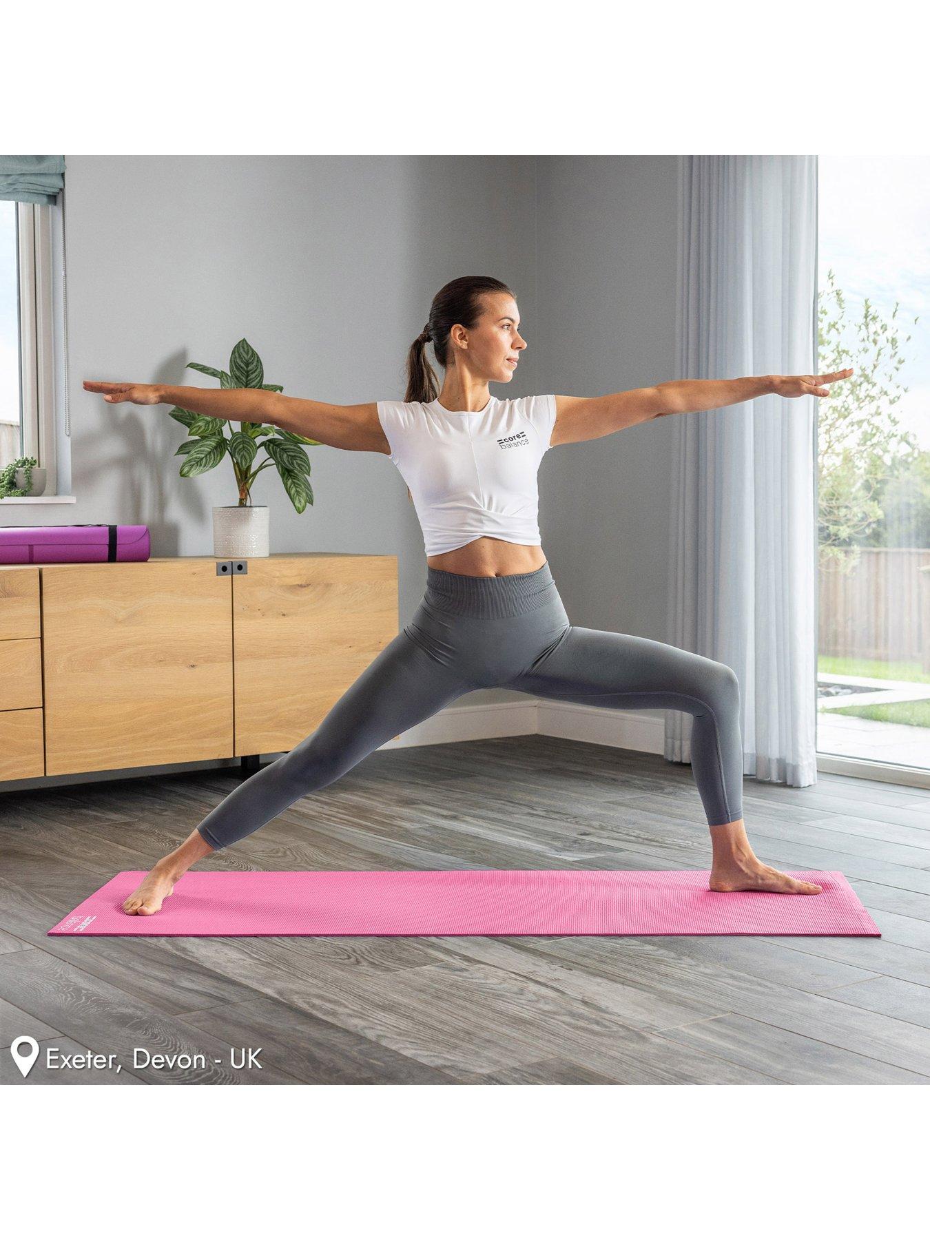  image of core-balance-pink-pvc-yoga-mat-6mm-thick