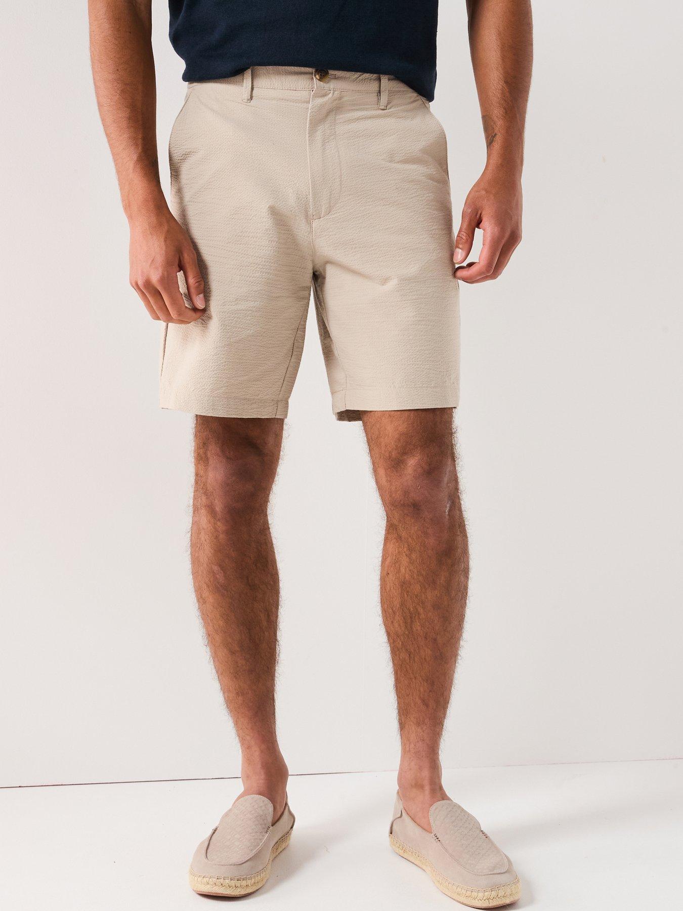 Selected Homme Regular Fit Karl Seersucker Shorts - Cream