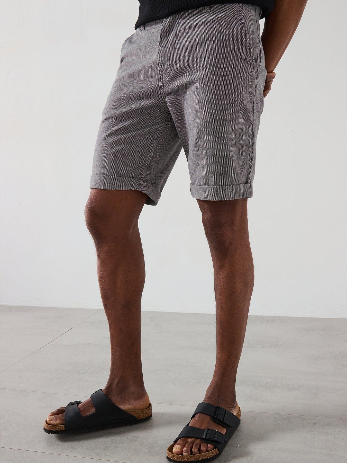 selected-homme-slim-fit-luton-flex-shorts-grey