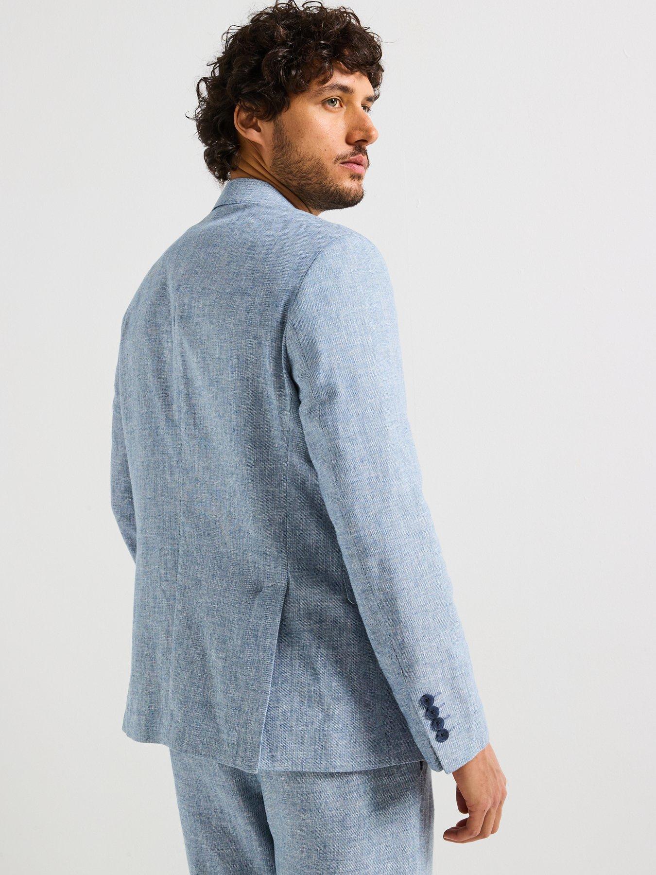  image of selected-homme-regular-fit-malik-blazer-light-blue