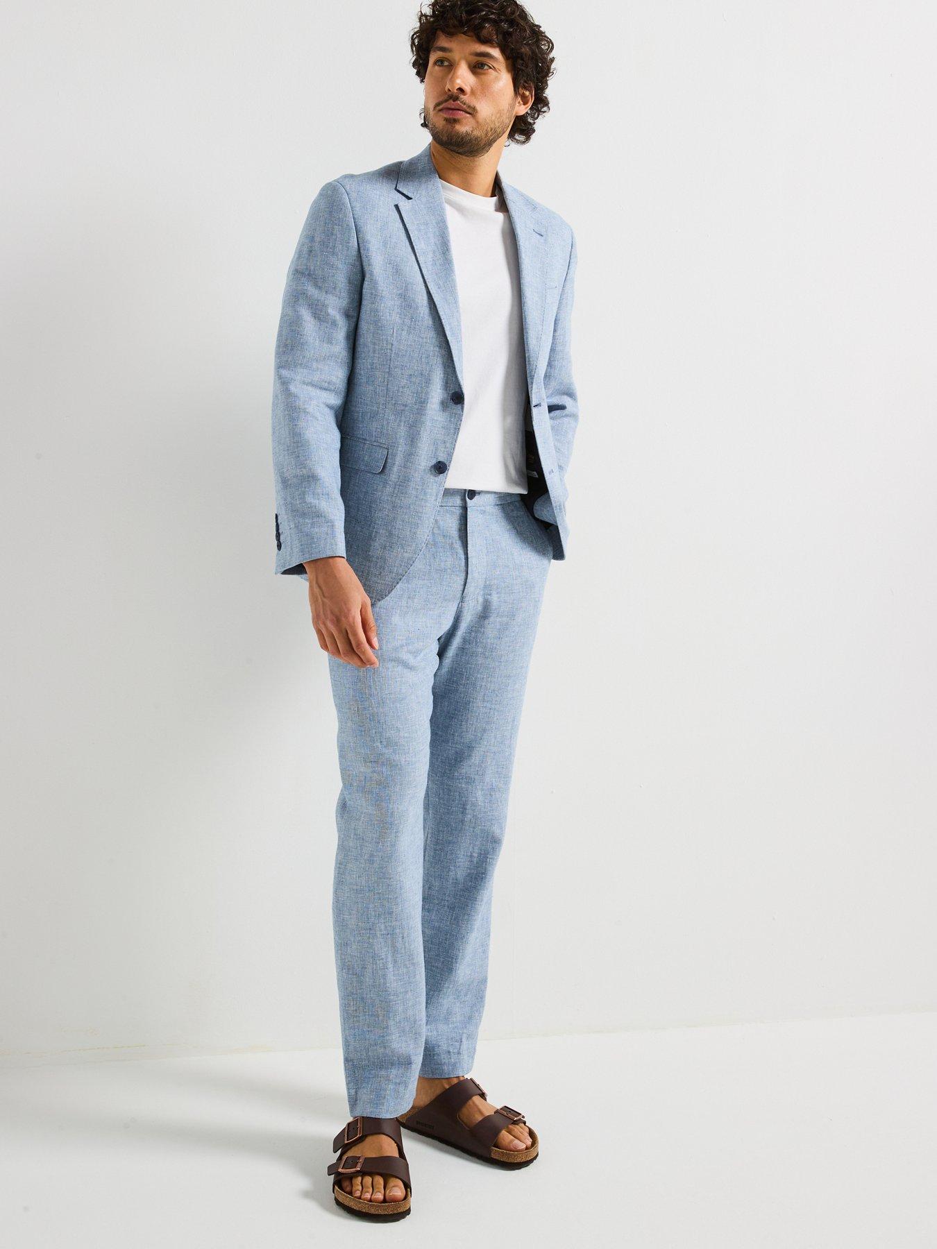 image of selected-homme-regular-fit-malik-blazer-light-blue