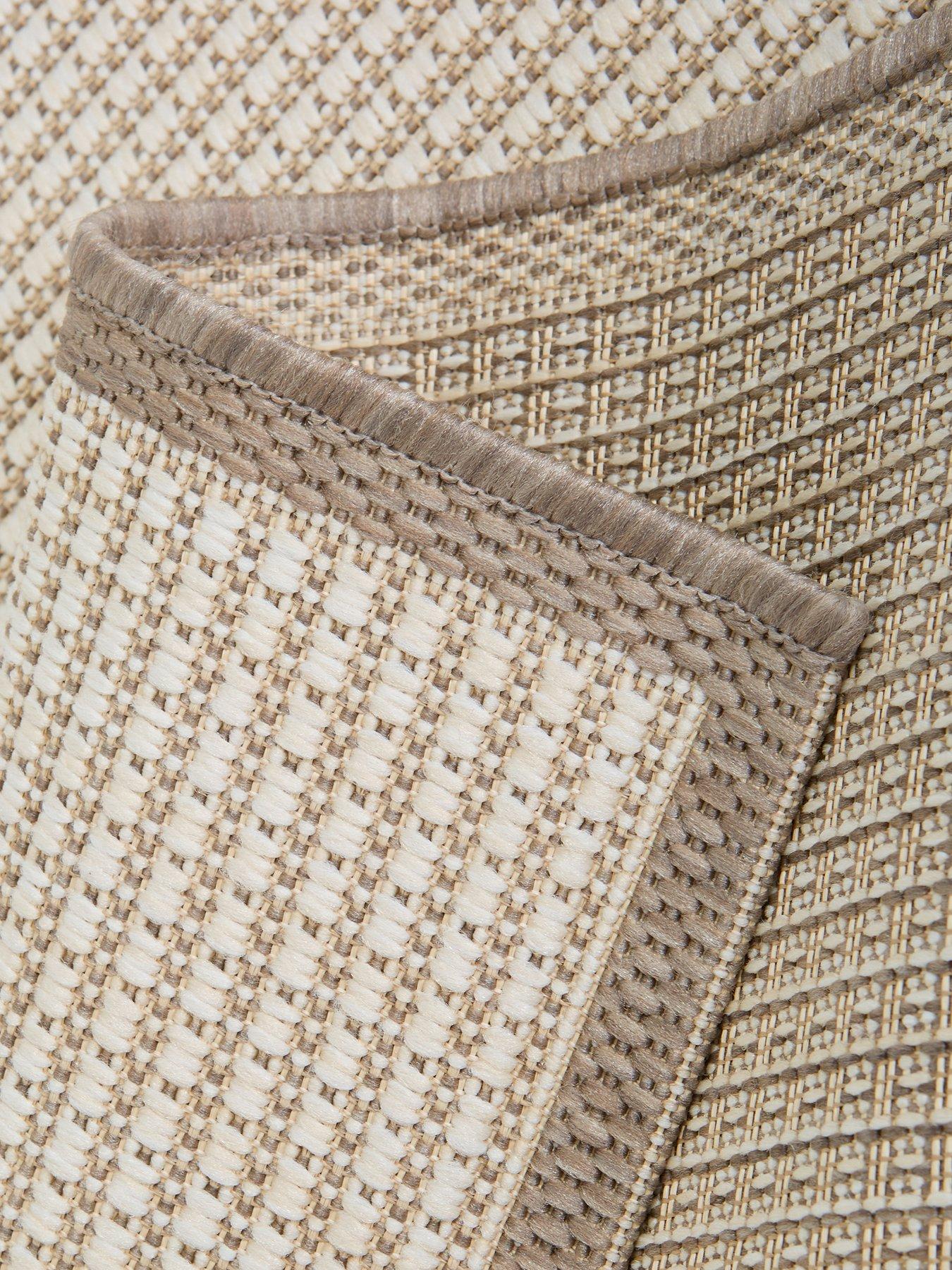Image 4 of 5 of Very Home Element Border Indoor/Outdoor Rug - Natural