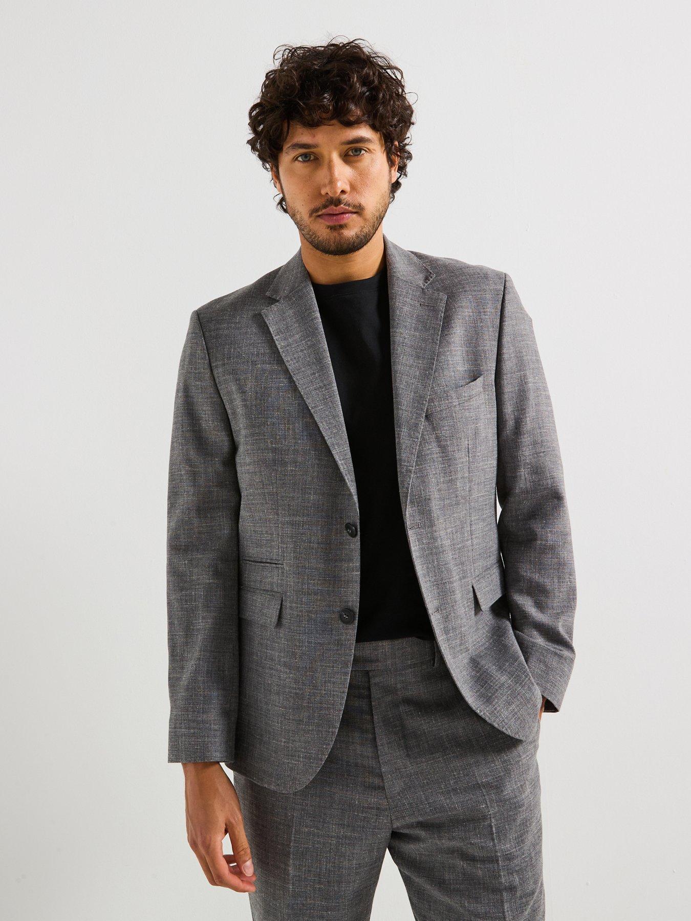  image of selected-homme-regular-fit-oasis-blazer-grey