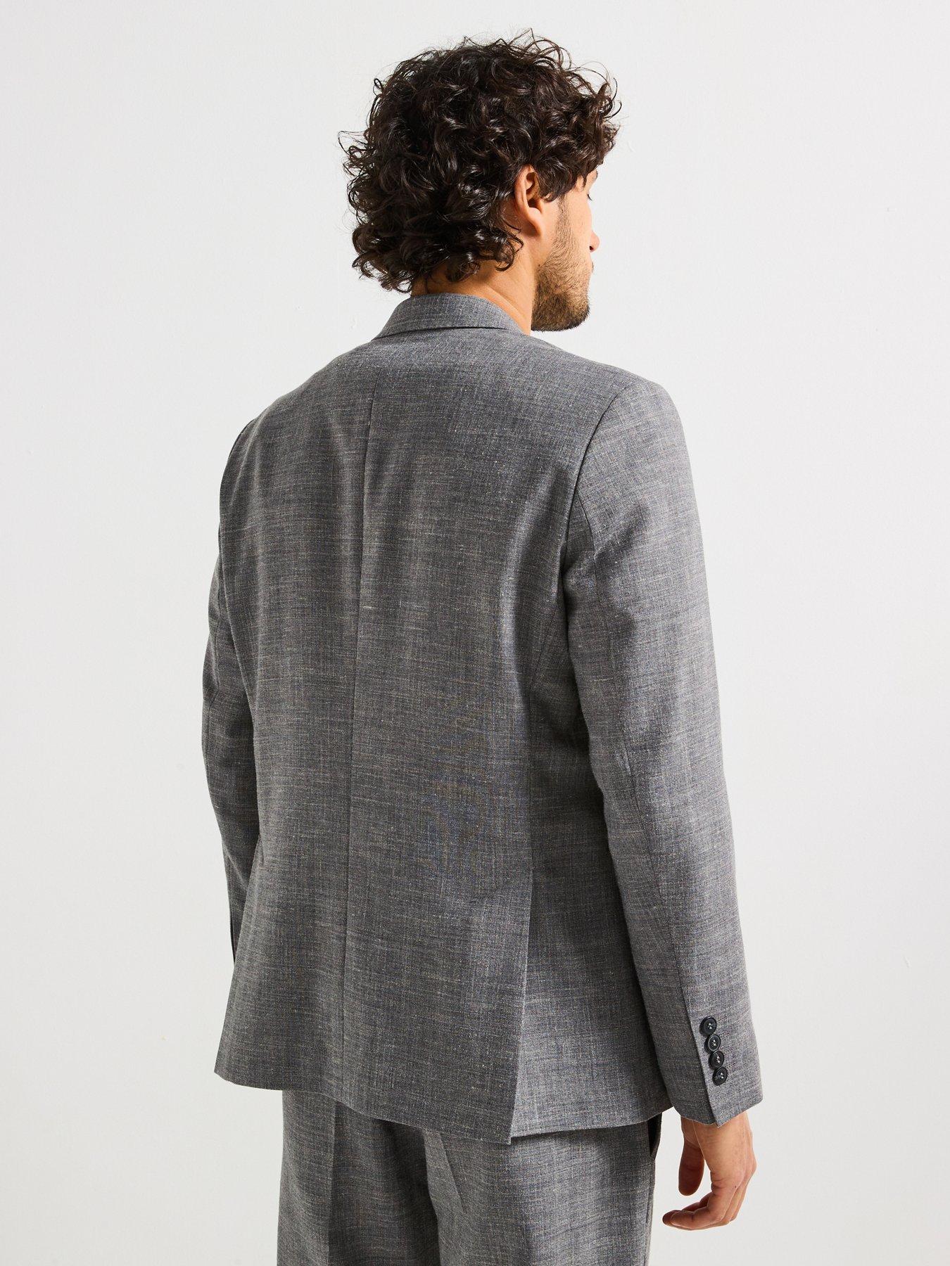  image of selected-homme-regular-fit-oasis-blazer-grey