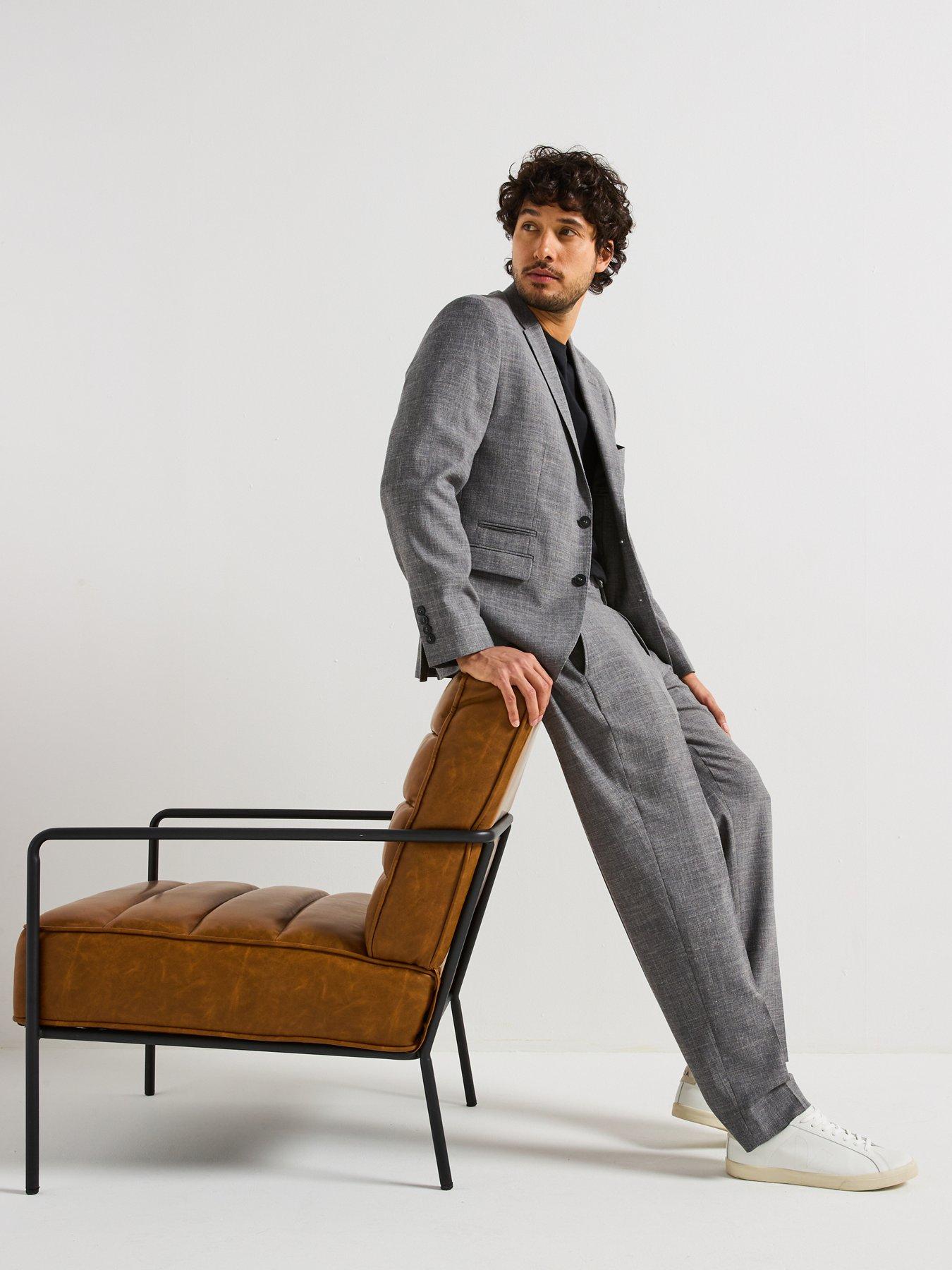  image of selected-homme-regular-fit-oasis-blazer-grey