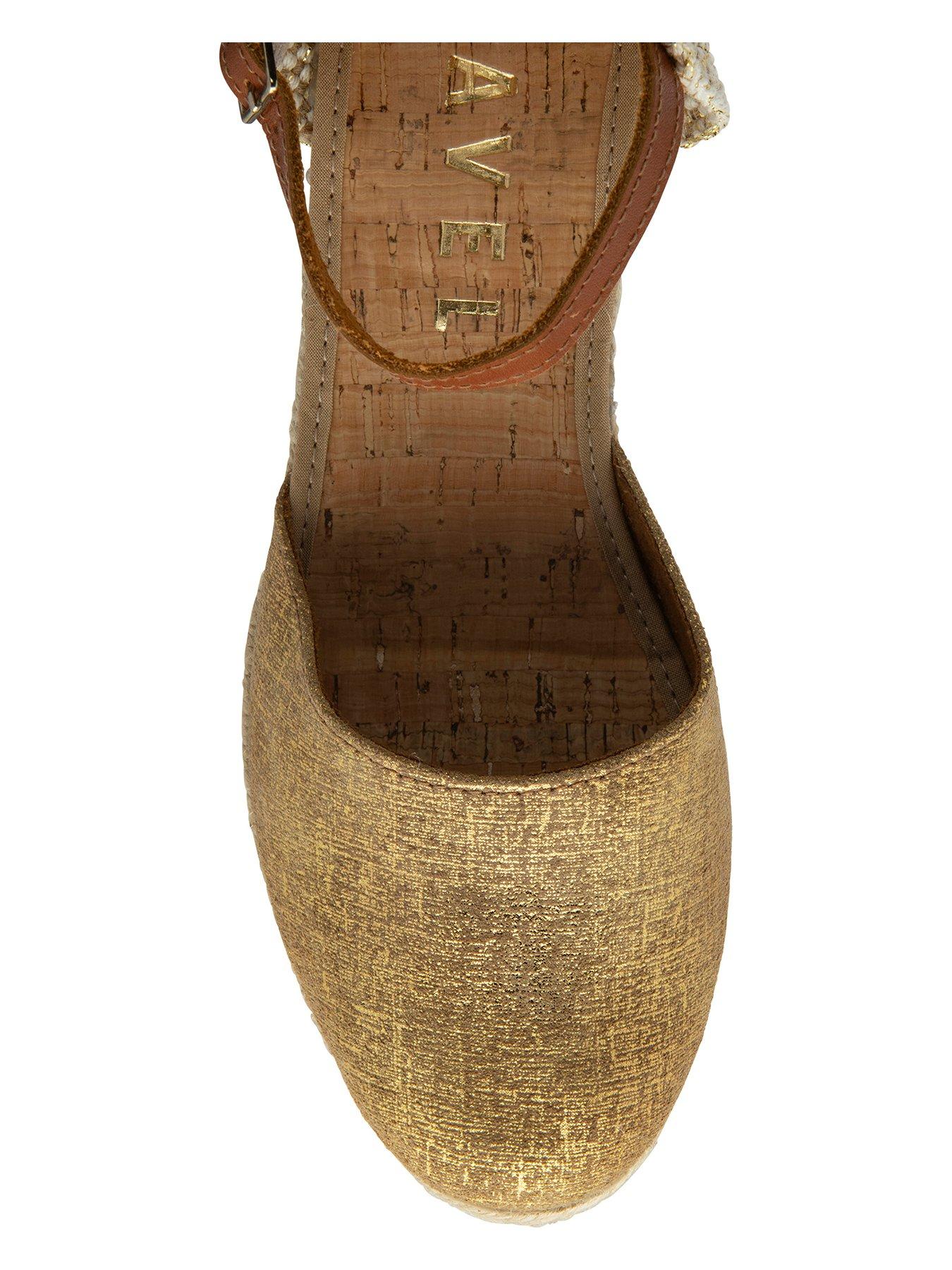  image of ravel-vista-wedge-shoes-gold-leather