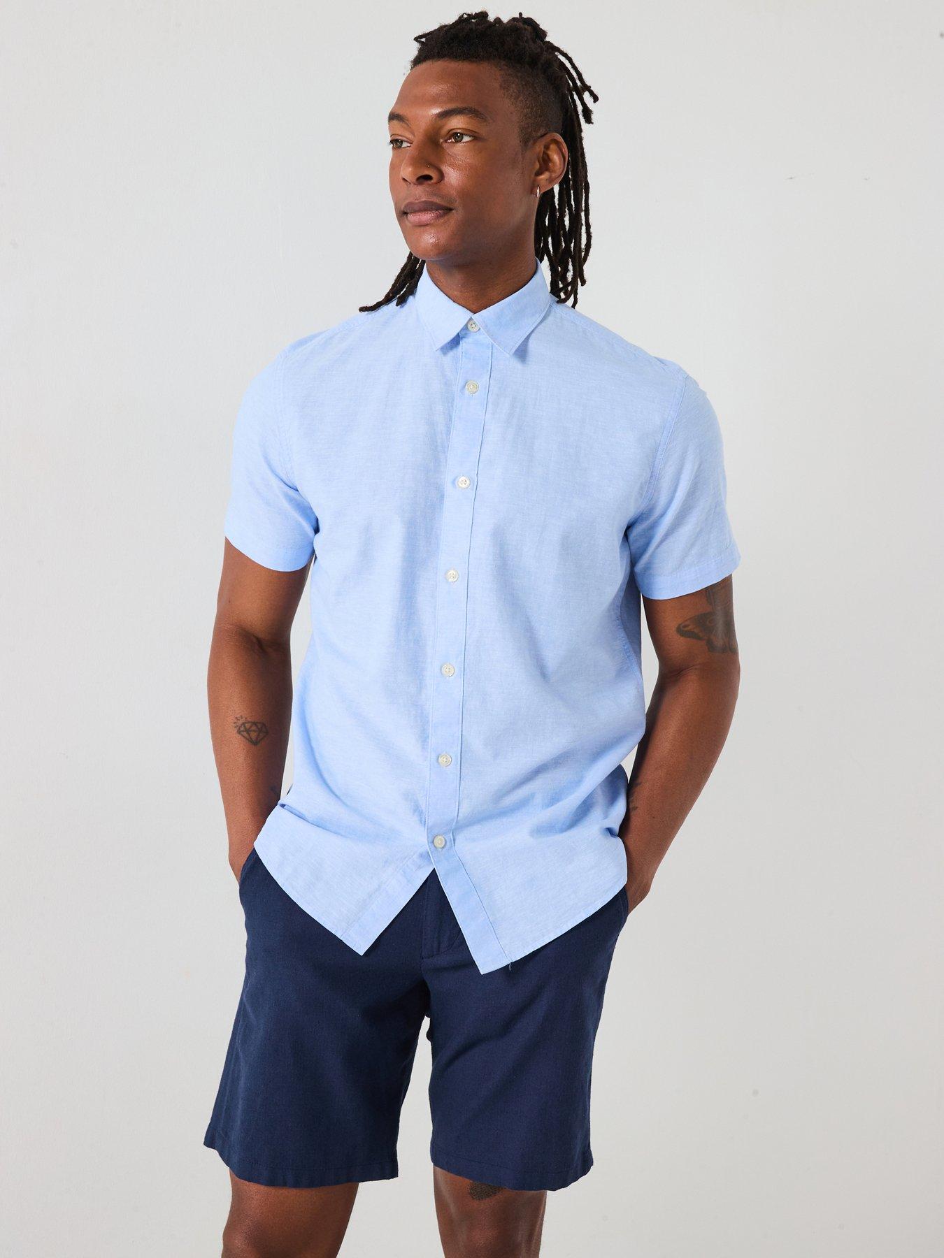 selected-homme-regular-fit-short-sleeve-shirt-light-blue