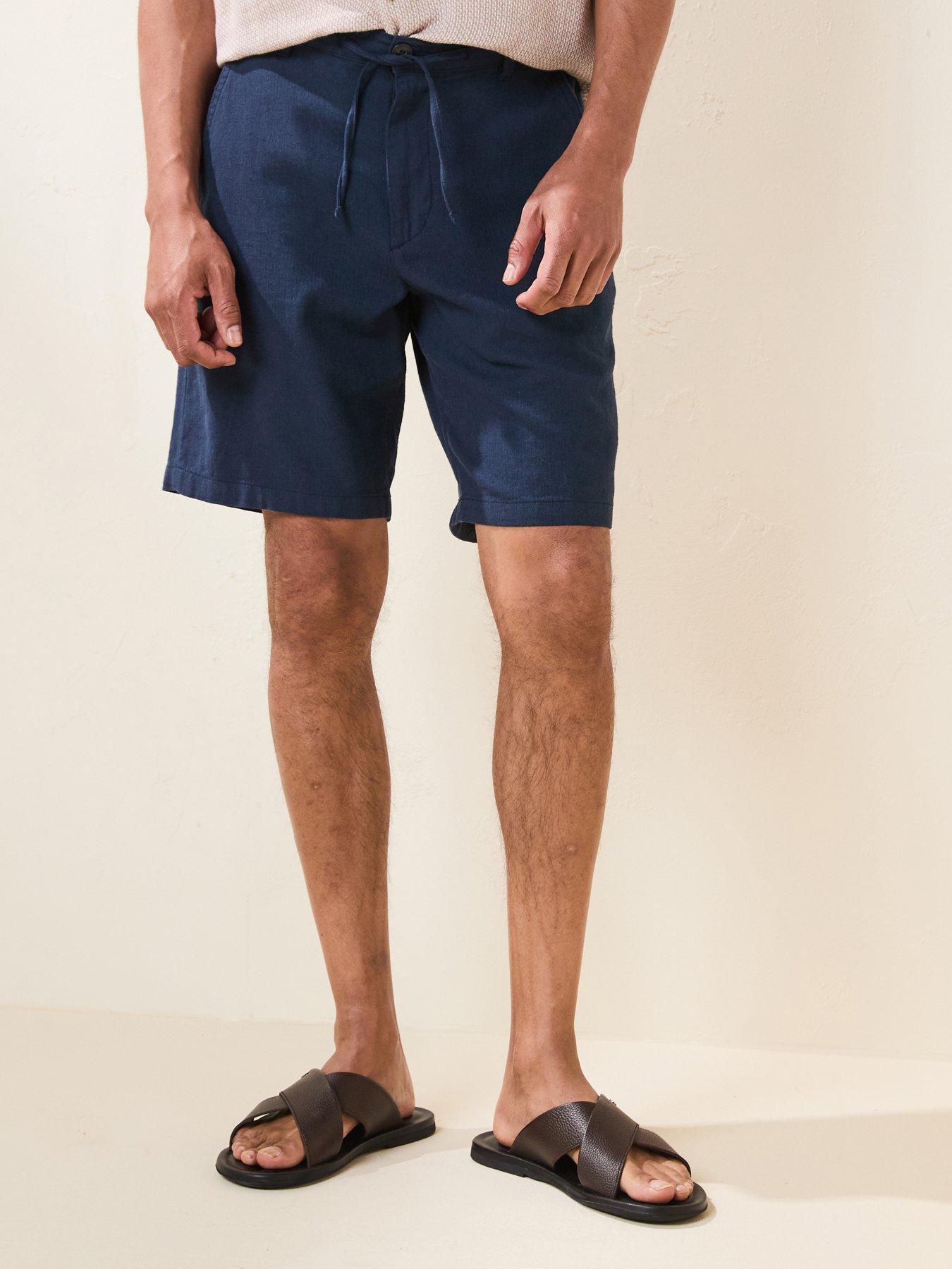 selected-homme-regular-fit-brody-linen-shorts-navy