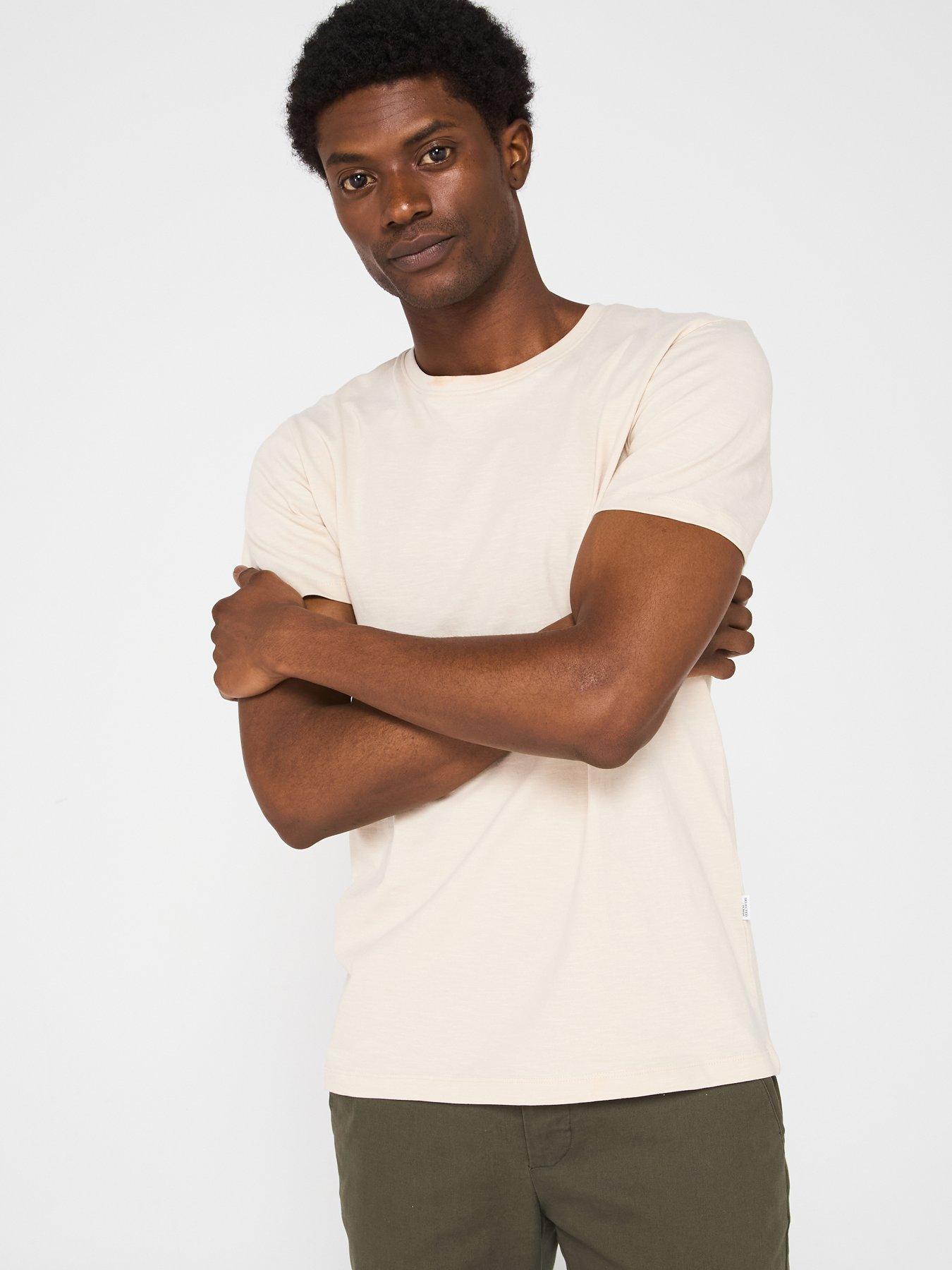 selected-homme-aspen-slub-short-sleeve-crew-neck-t-shirt-beige