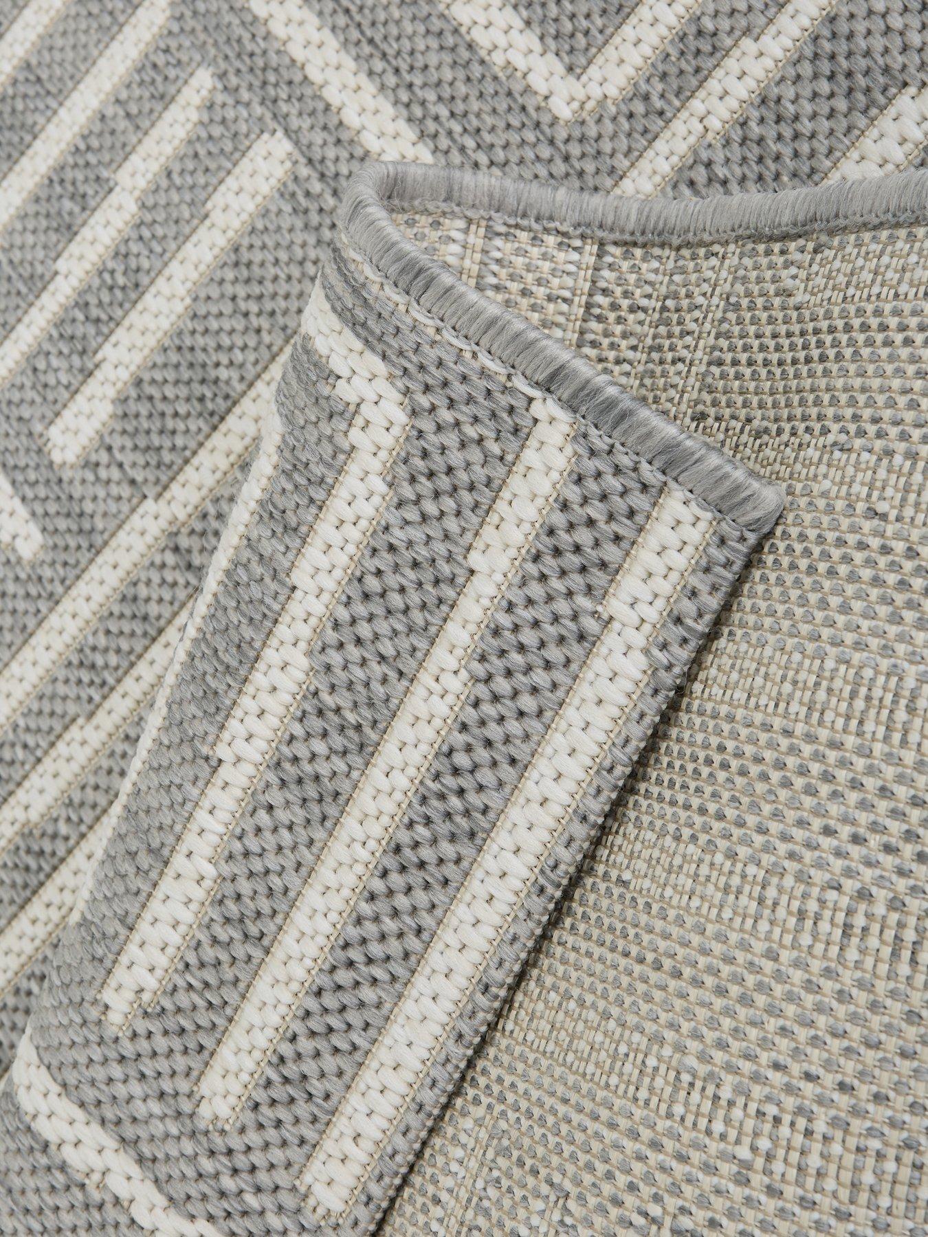 Image 4 of 5 of Very Home Element Patches Indoor/Outdoor Runner - Grey