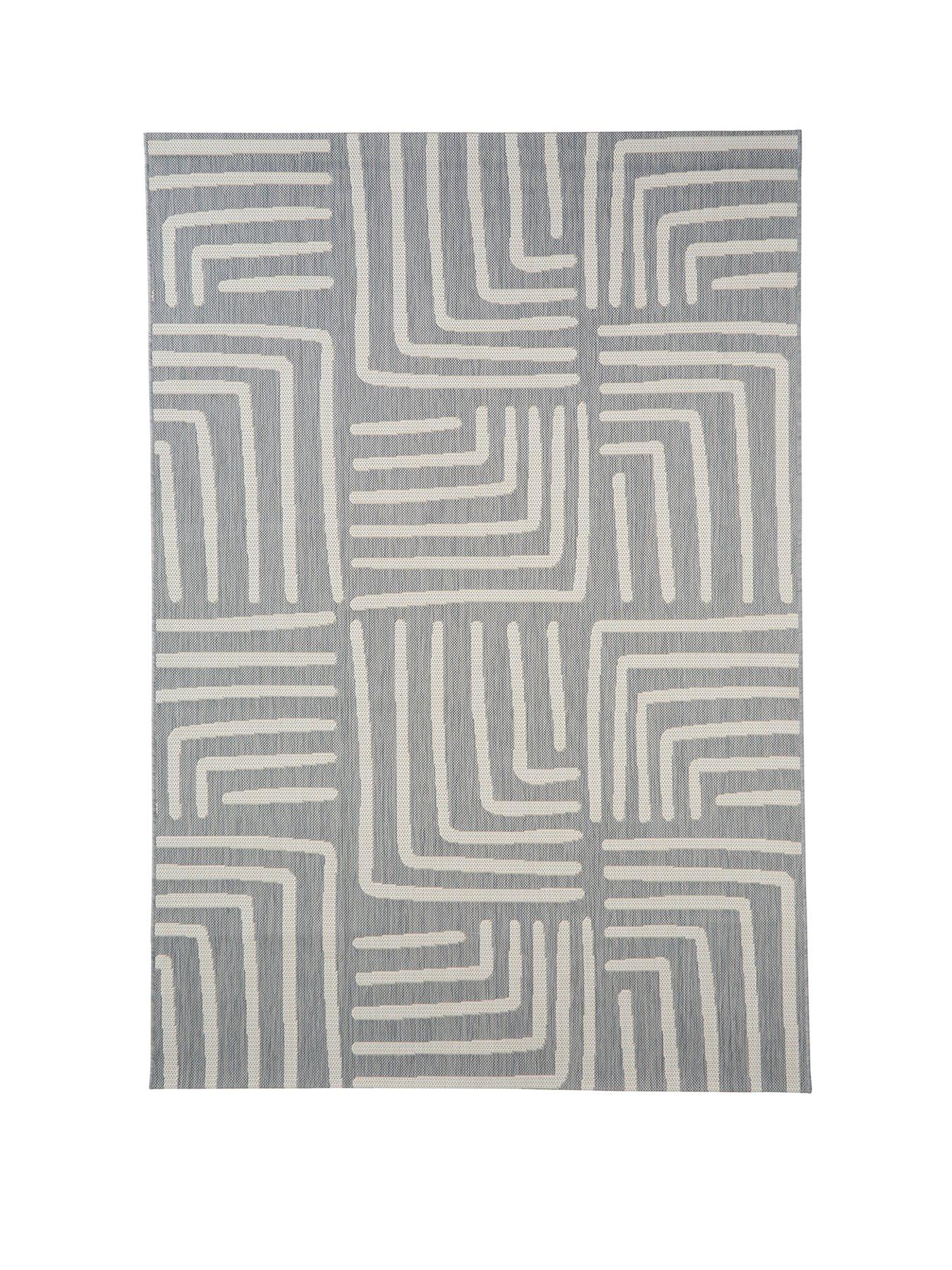 Image 2 of 5 of Very Home Element Patches Indoor/Outdoor Rug - Grey