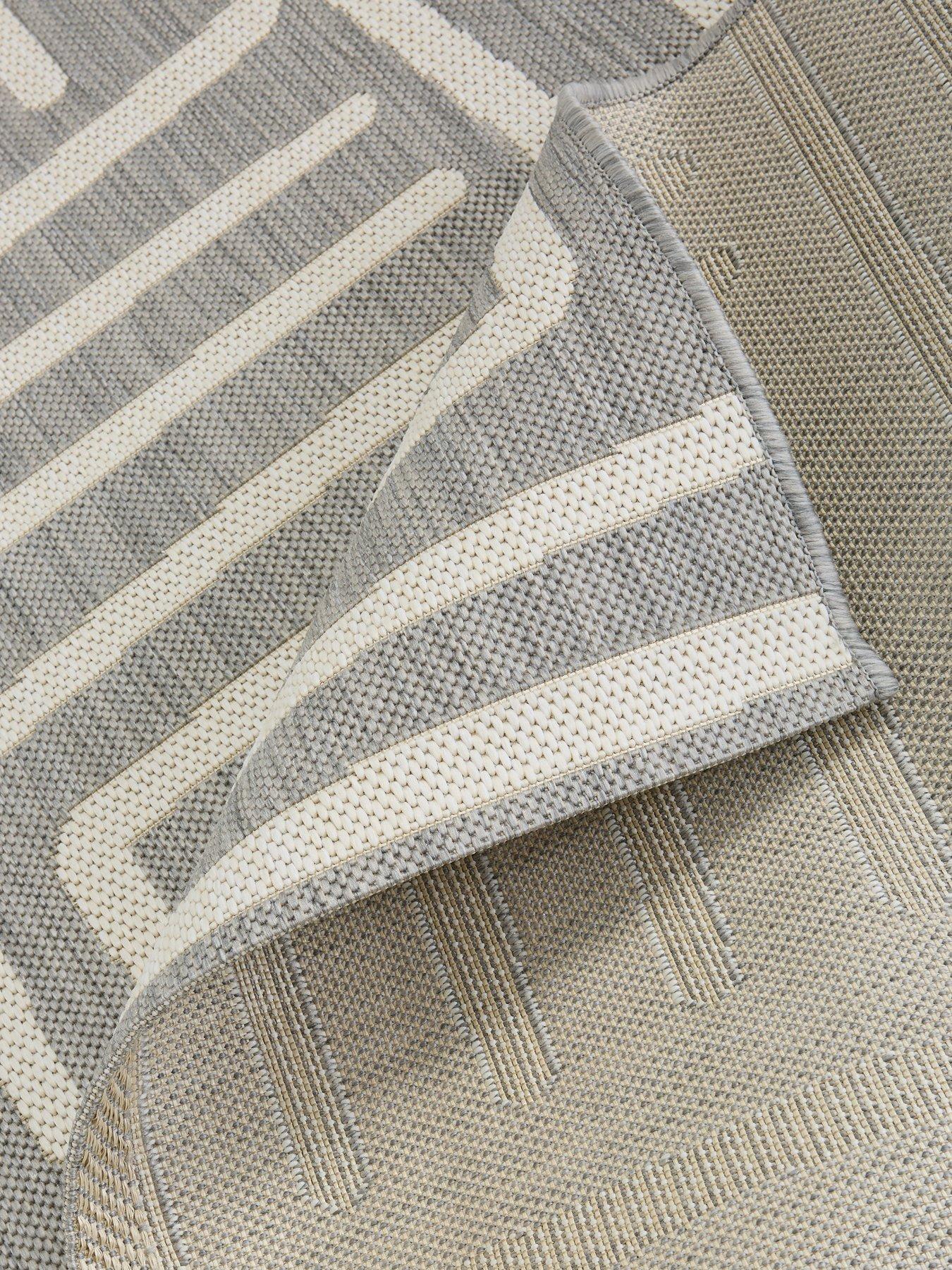 Image 4 of 5 of Very Home Element Patches Indoor/Outdoor Rug - Grey