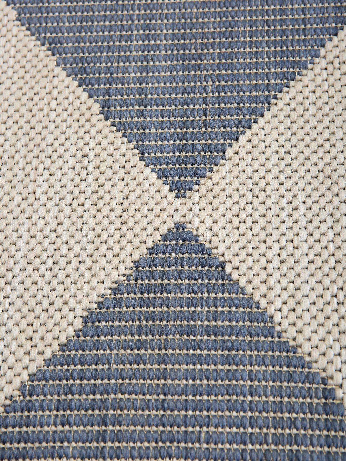  image of very-home-element-diamonds-indooroutdoor-rug-denim